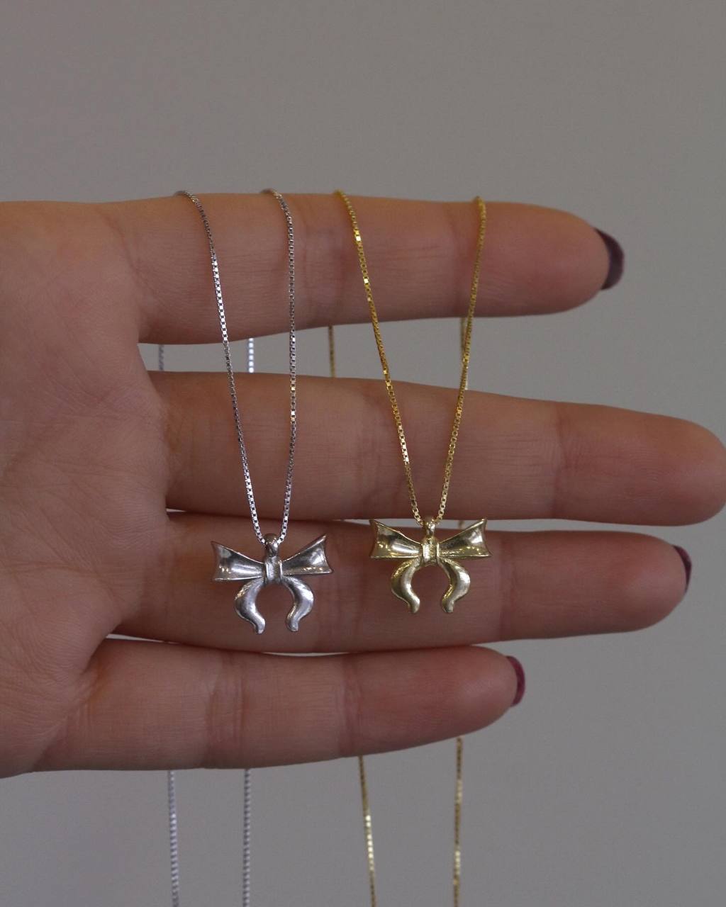 SWEET BOW NECKLACE | 925 SILBER