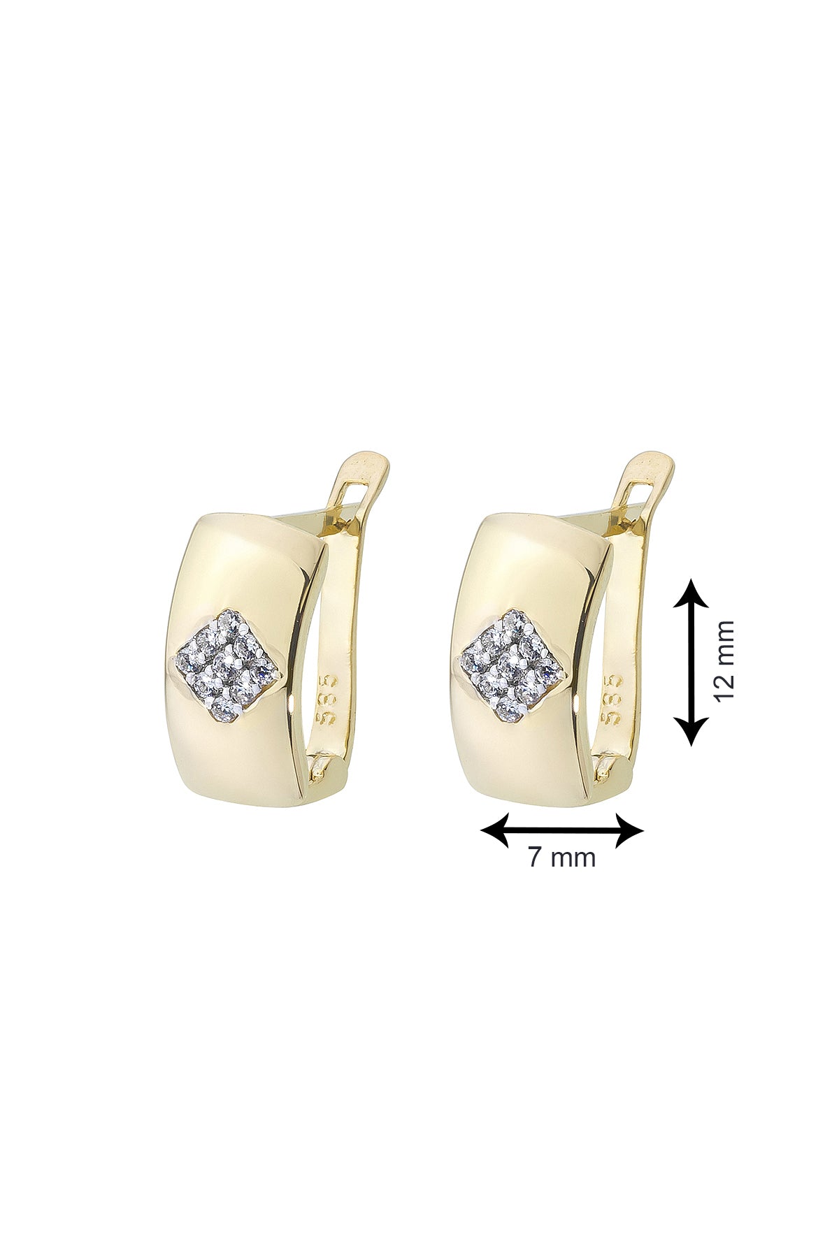 KARO-MUSTER OHRRINGE | 14K GOLD