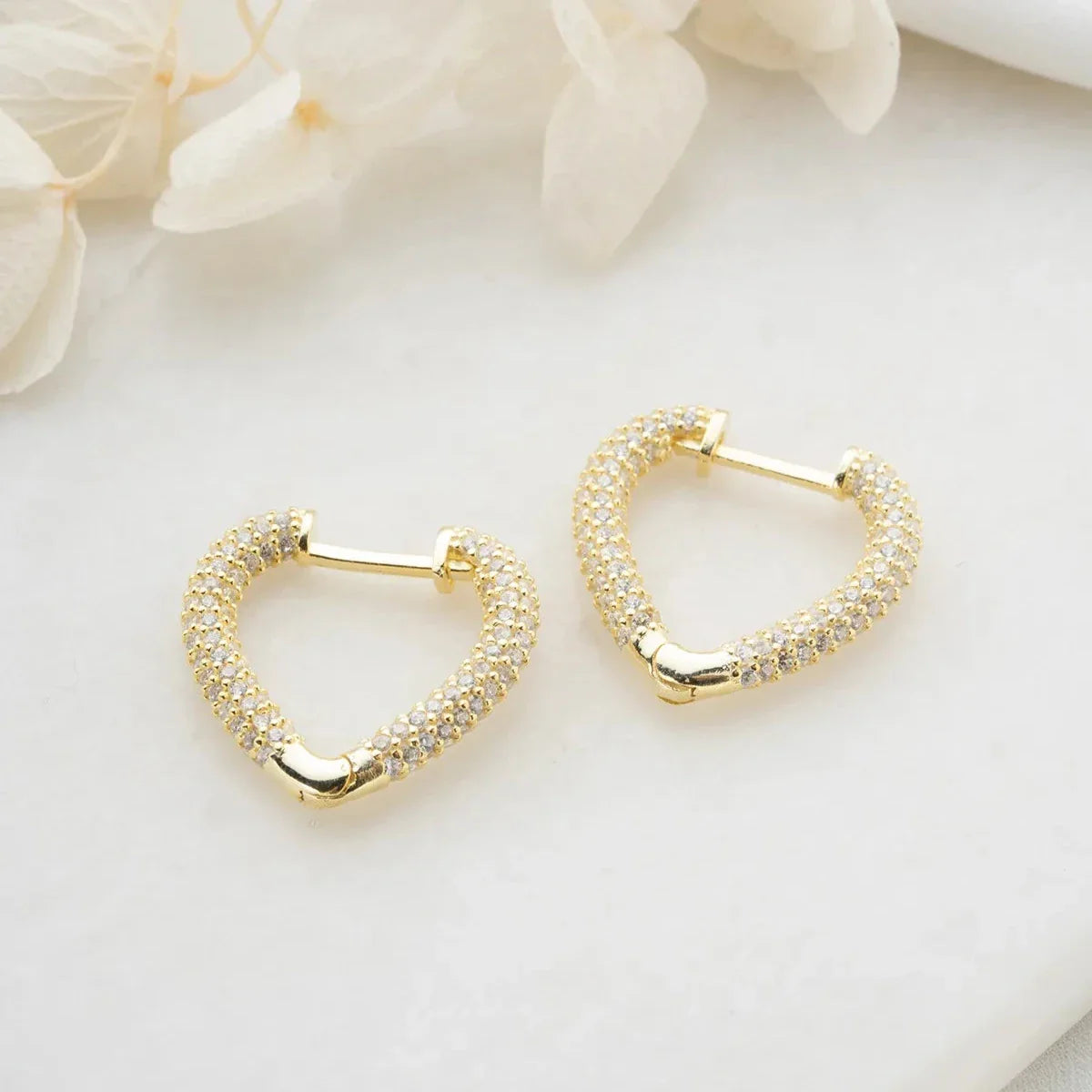 HERZ ZIRKONIA OHRRING | 925 SILBER