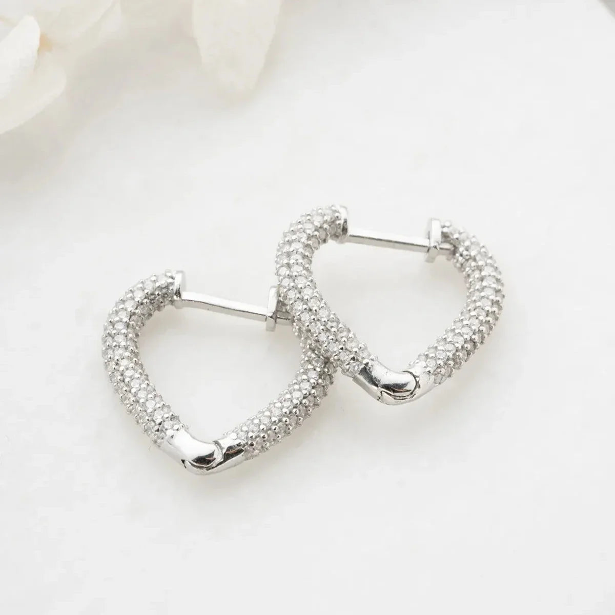 HERZ ZIRKONIA OHRRING | 925 SILBER