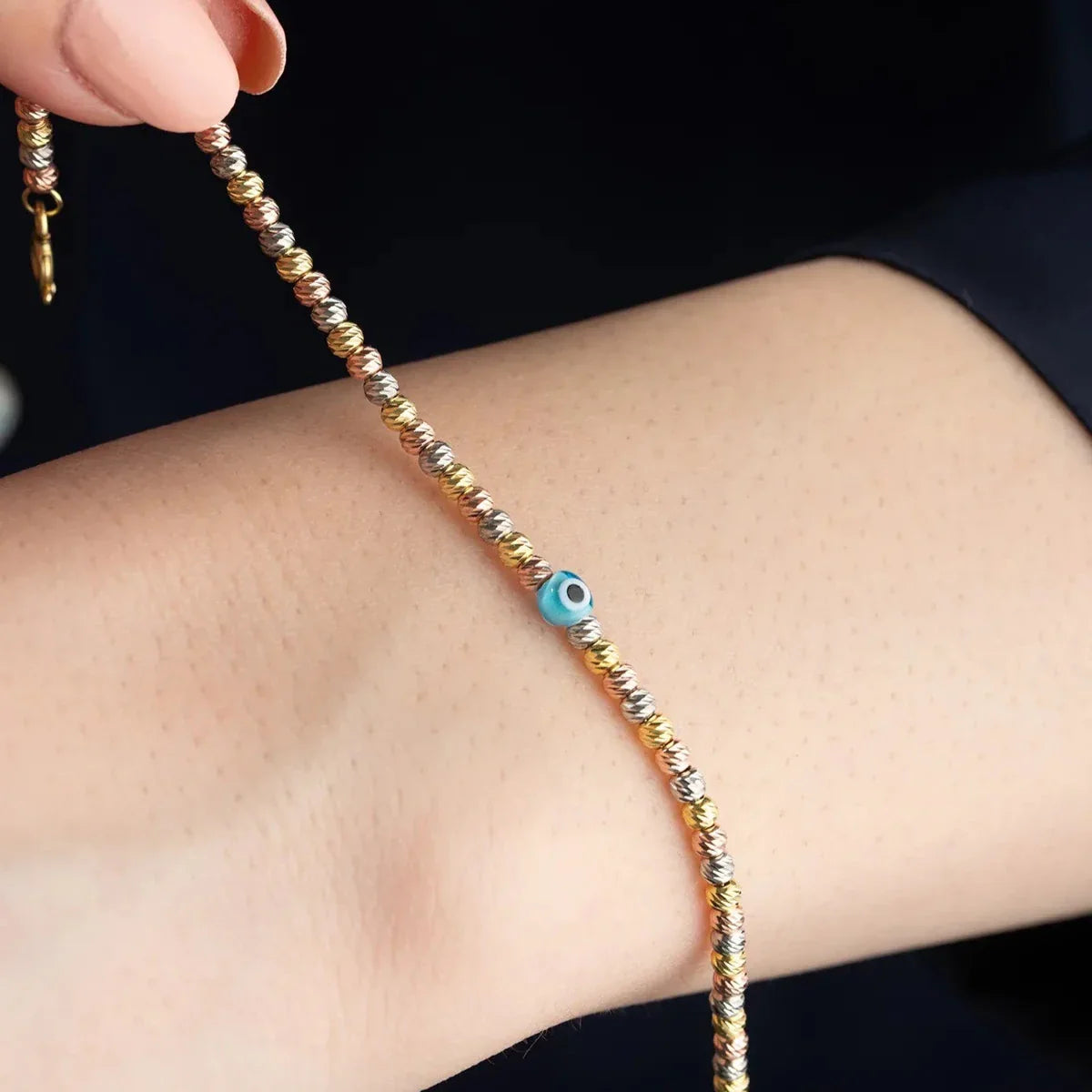 TRICOLOR DORICA EVIL EYE ARMBAND | 925 SILBER