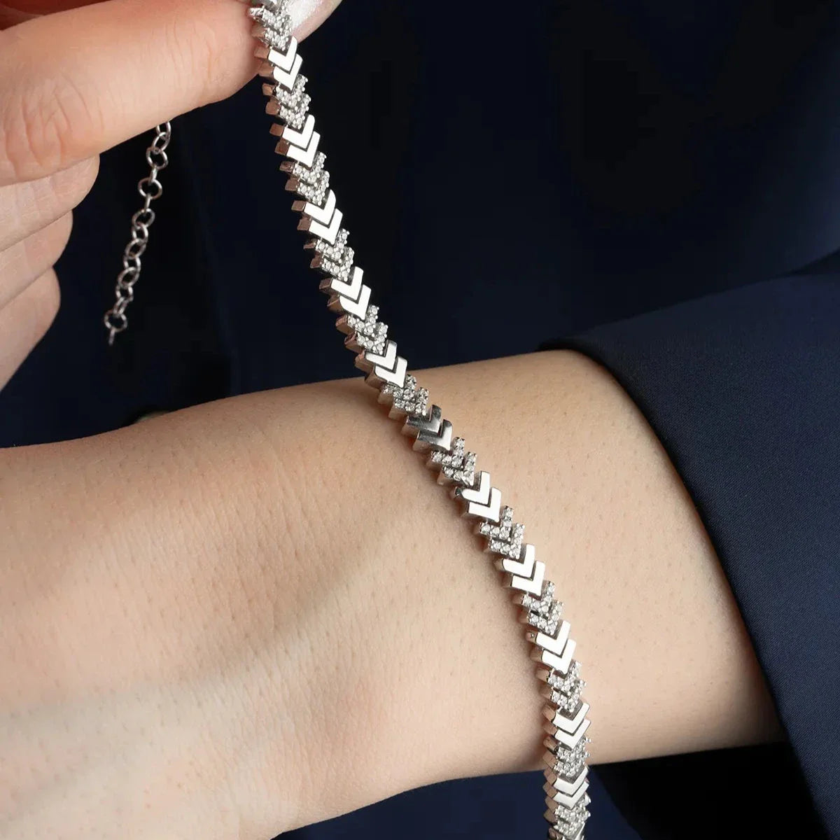 FISH TAIL ARMBAND | 925 SILBER