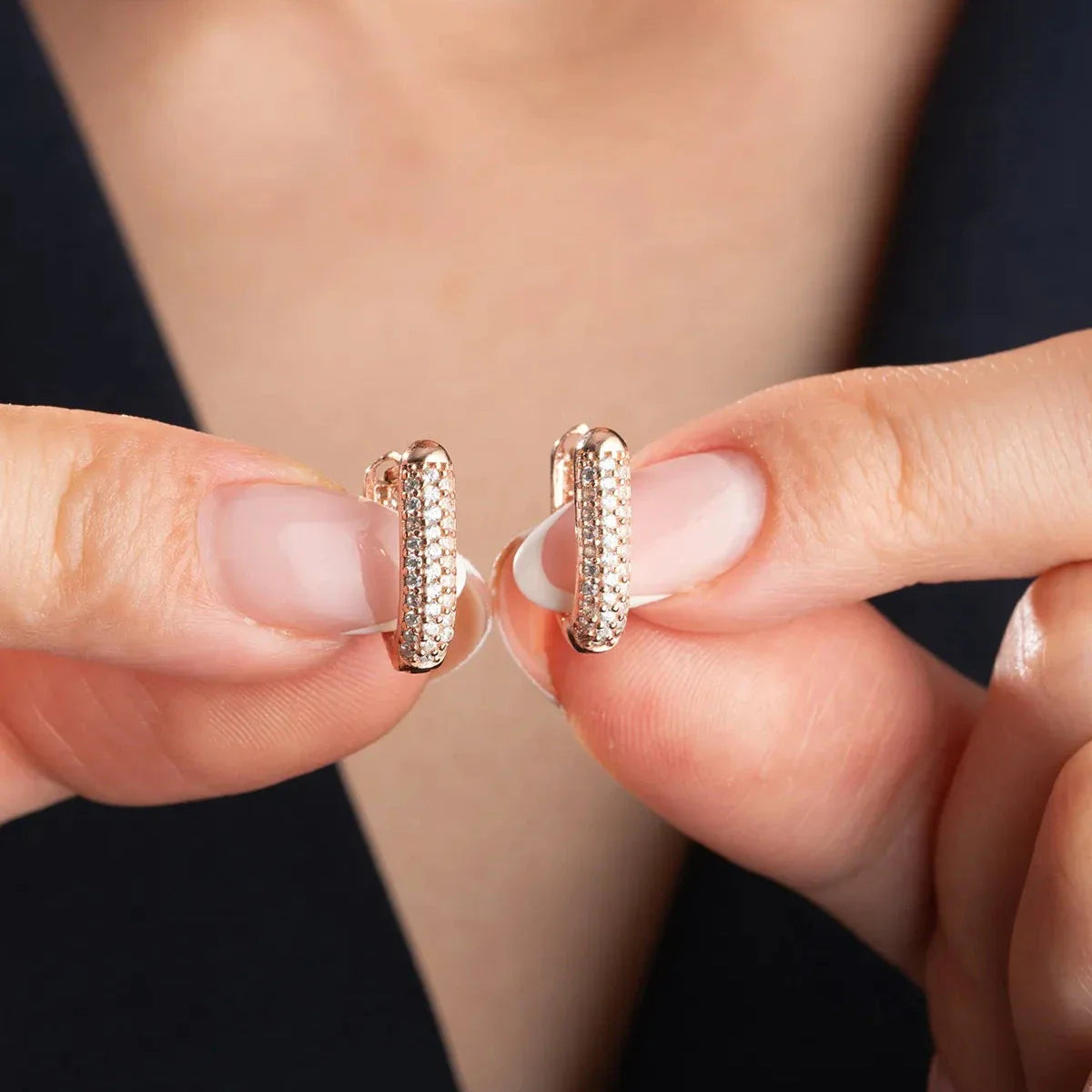 U | OHRRINGE AUS ZIRKONSTEIN | 925 SILBER