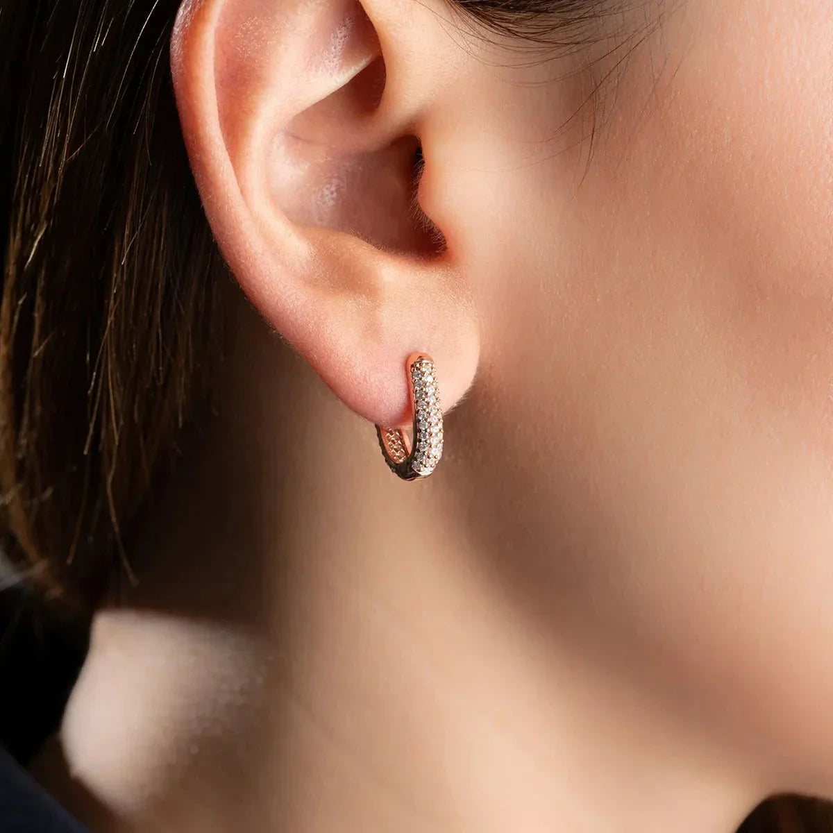 U | OHRRINGE AUS ZIRKONSTEIN | 925 SILBER