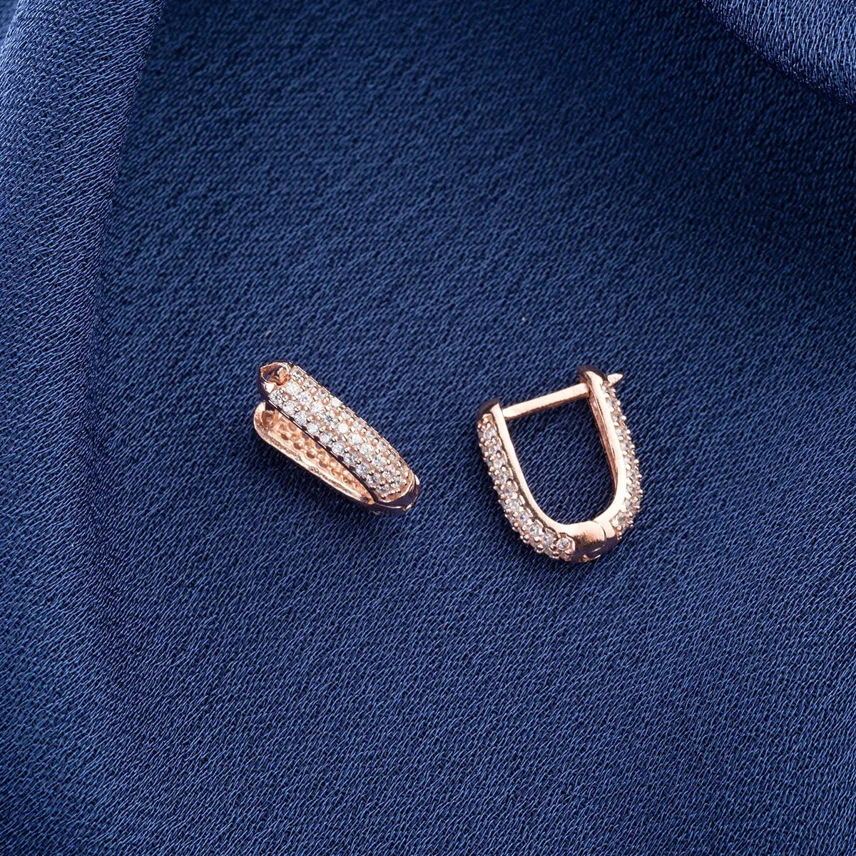 U | OHRRINGE AUS ZIRKONSTEIN | 925 SILBER