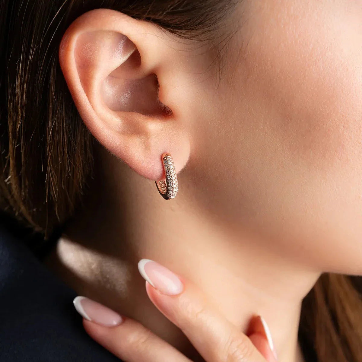 U | OHRRINGE AUS ZIRKONSTEIN | 925 SILBER