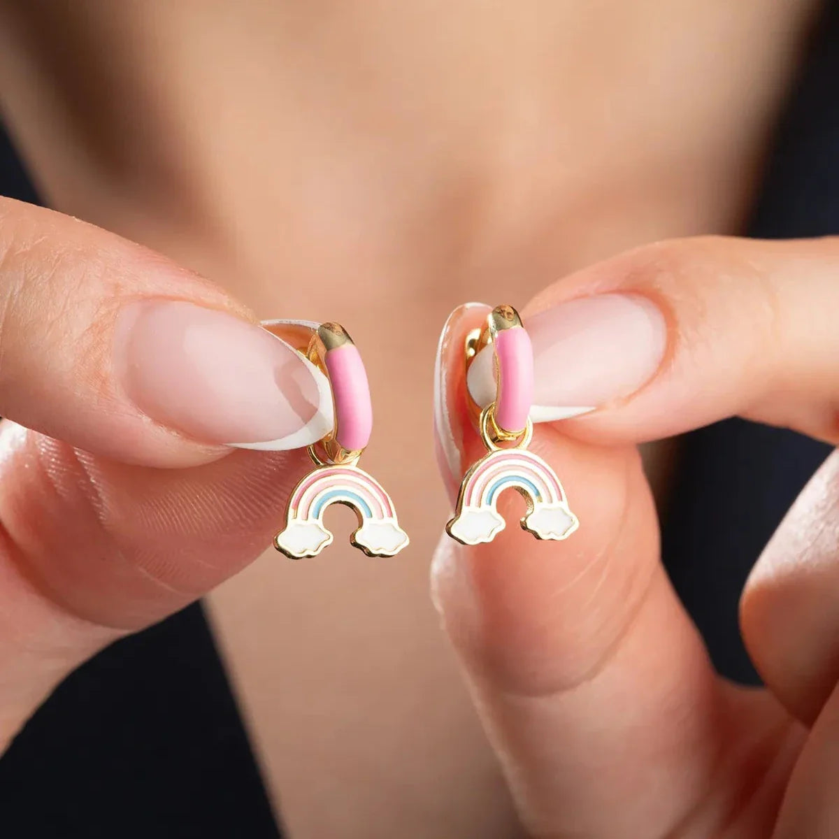 KINDER REGENBOGEN OHRRINGE | 925 SILBER