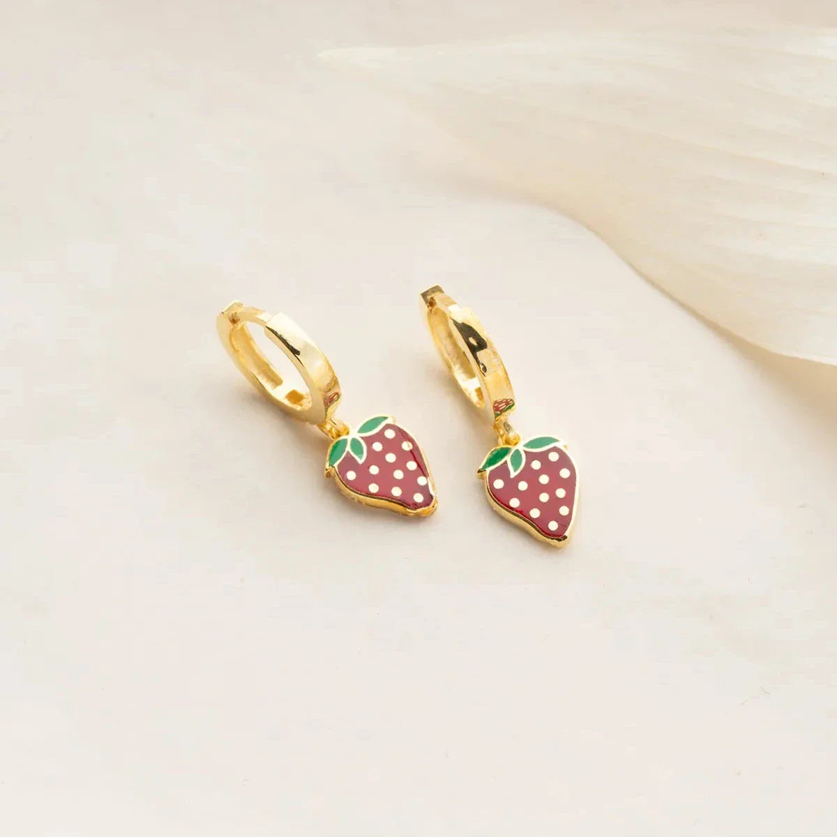 ERDBEERE KINDER OHRRINGE | 925 SILBER