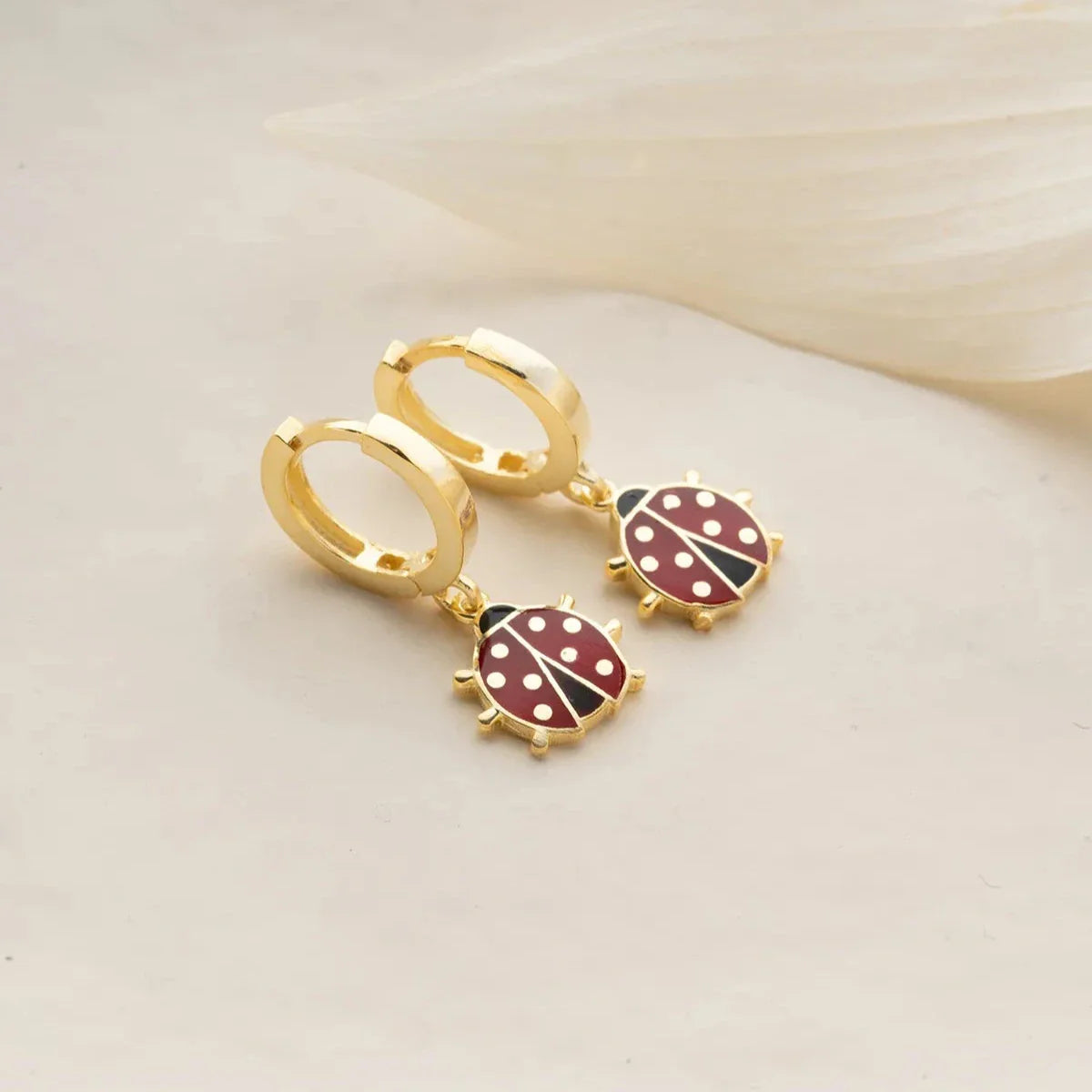 MARIENKÄFER KINDER OHRRINGE | 925 SILBER