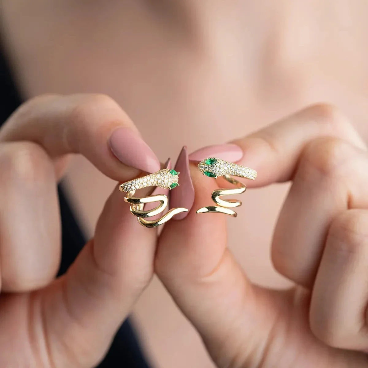 SCHLANGEN DESIGN OHRRINGE | 925 SILBER