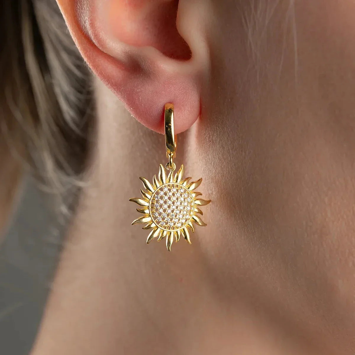 SONNE OHRRINGE | 925 SILBER