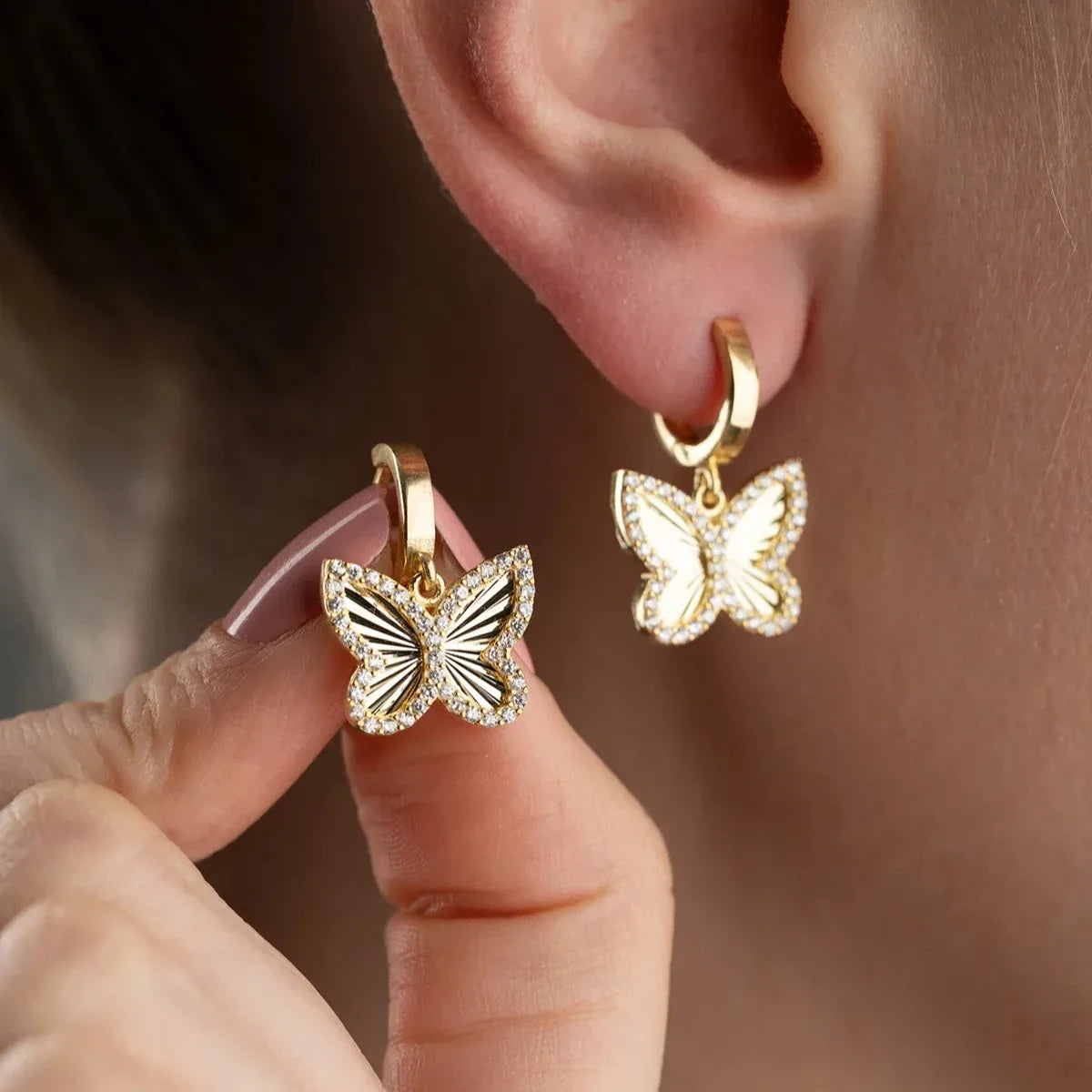 SCHMETTERLING SHINE OHRRINGE | 925 SILBER