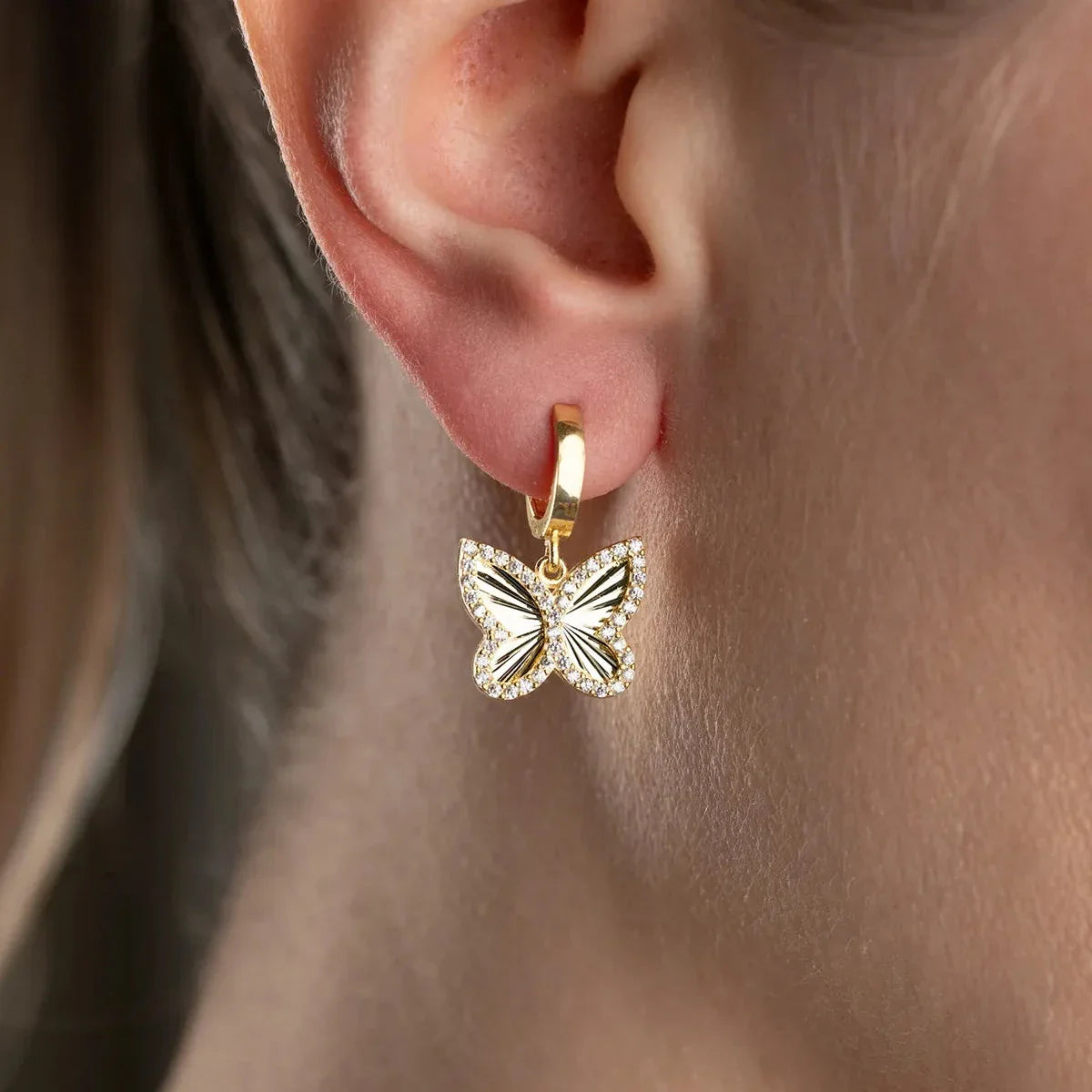 SCHMETTERLING SHINE OHRRINGE | 925 SILBER