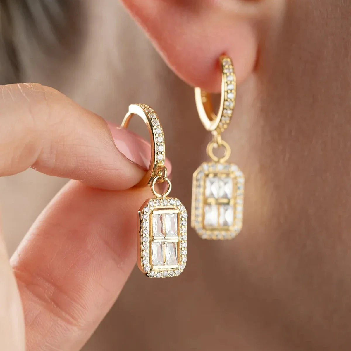 VELORA BAGUETTE OHRRINGE | 925 SILBER