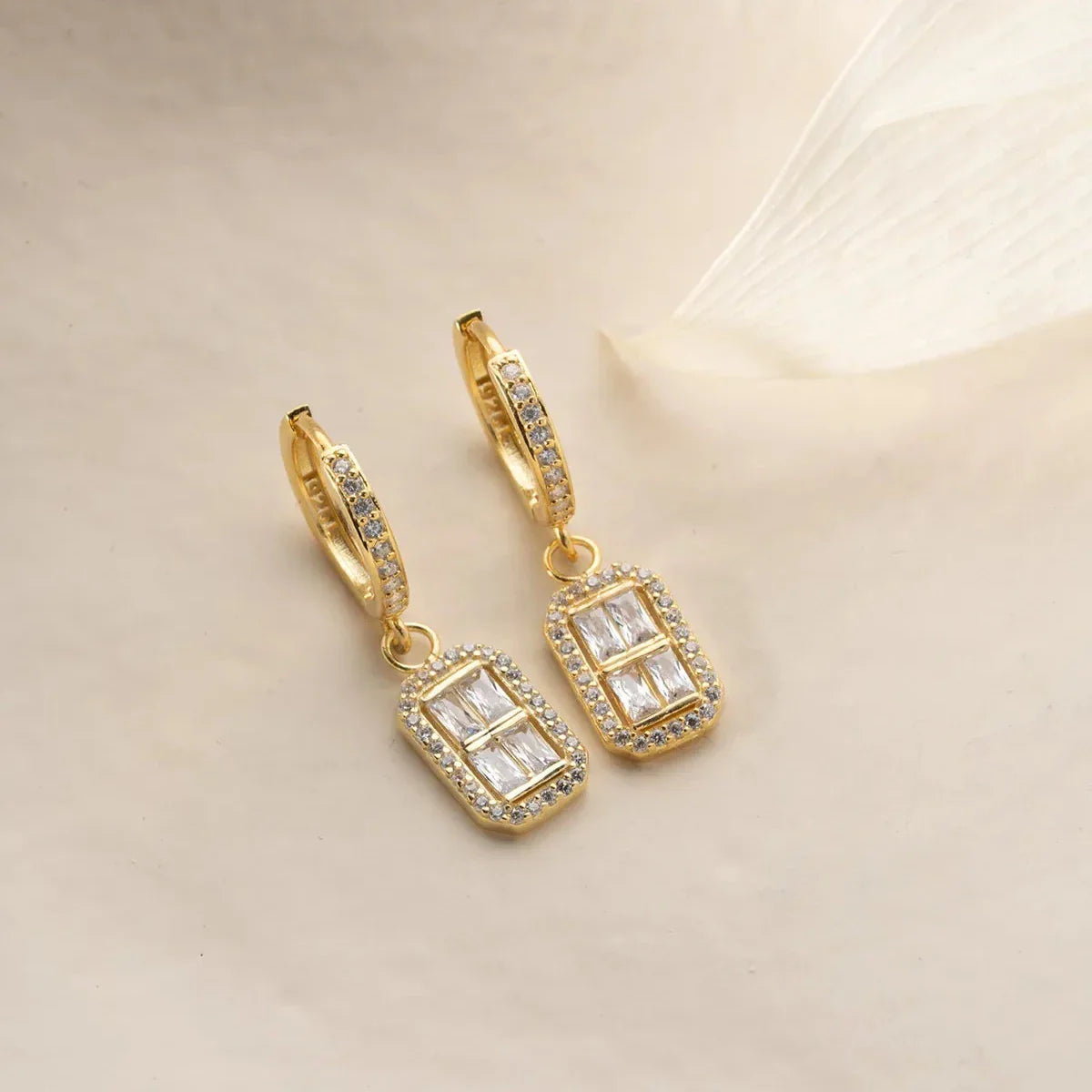 VELORA BAGUETTE OHRRINGE | 925 SILBER