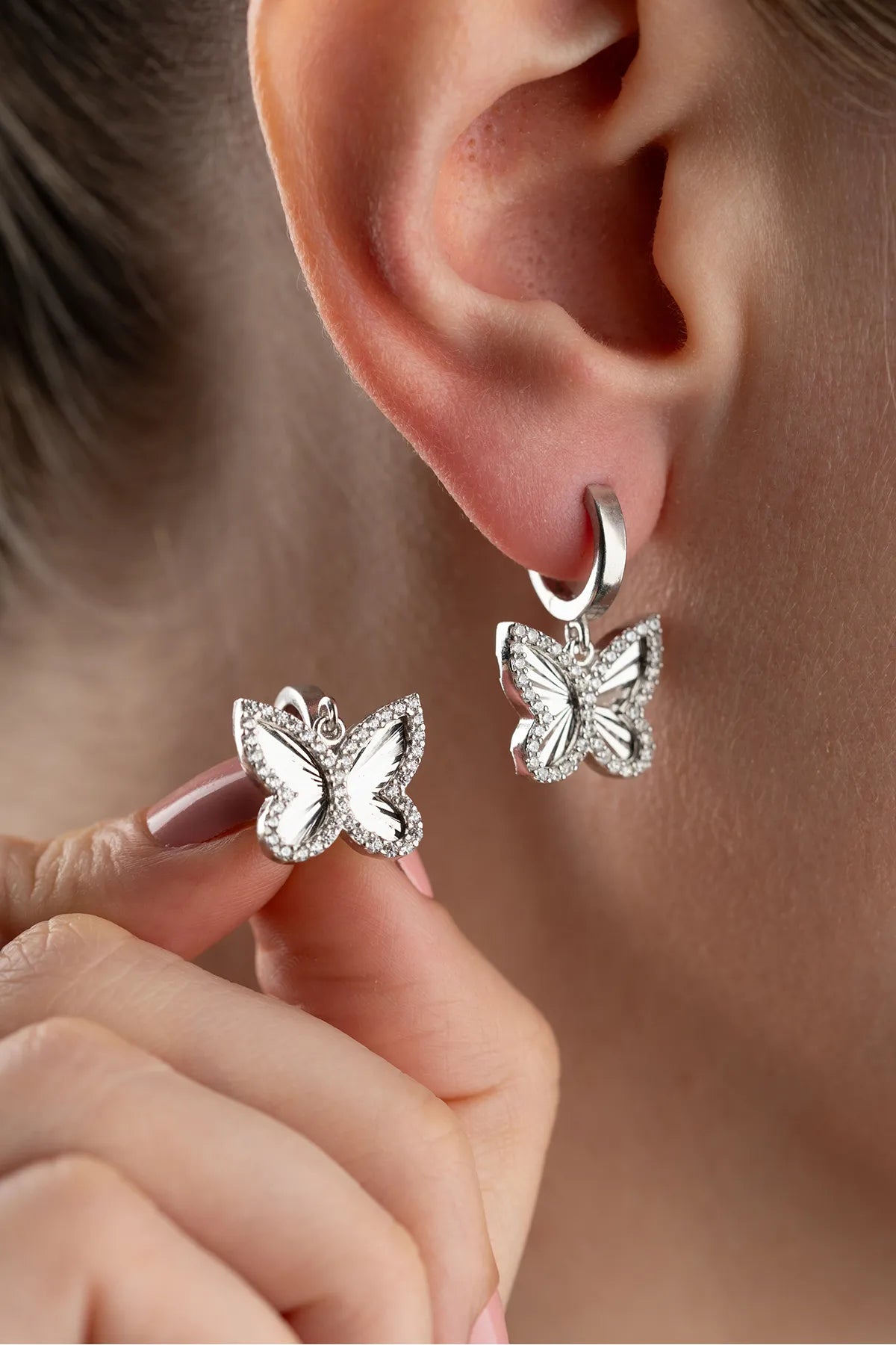 SCHMETTERLING SHINE OHRRINGE | 925 SILBER