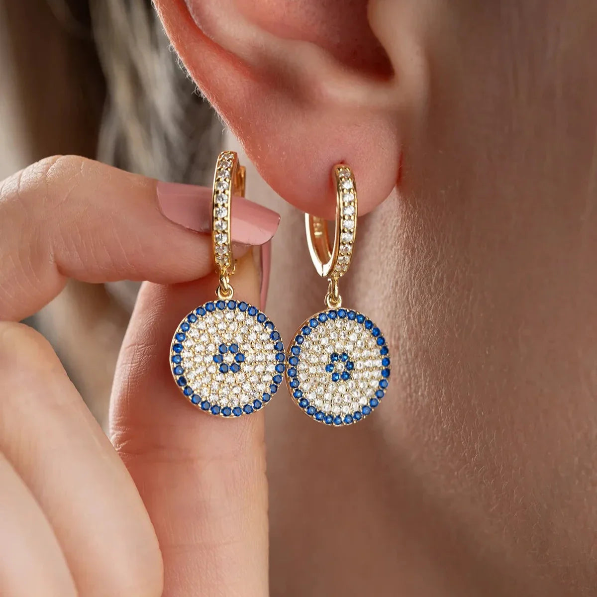 BIG EVIL EYE OHRRINGE | 925 SILBER