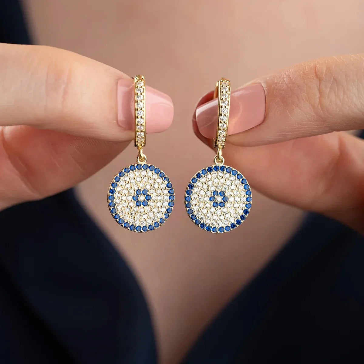 BIG EVIL EYE OHRRINGE | 925 SILBER