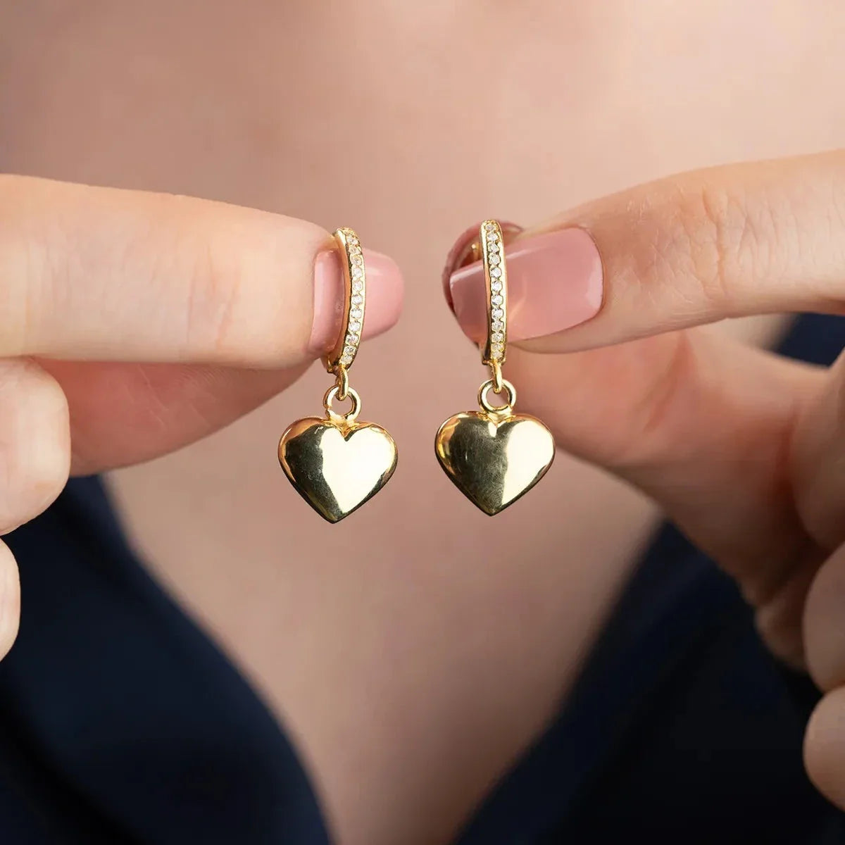 BOMBED HEART OHRRINGE | 925 SILBER