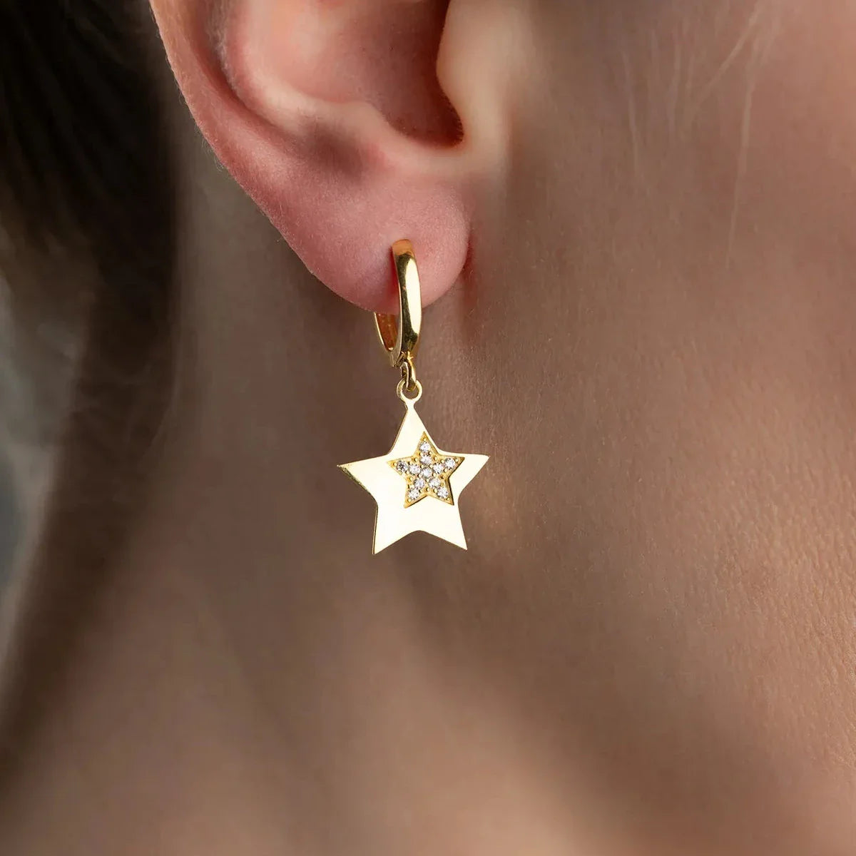 STERNE DUO OHRRINGE | 925 SILBER