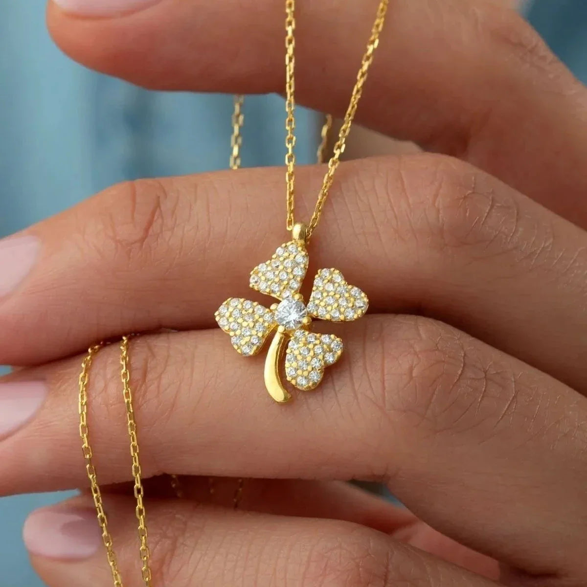 DIAMOND KLEE HALSKETTE | 925 SILBER