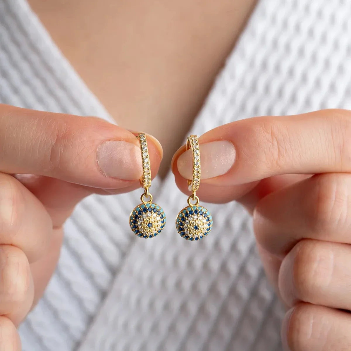 NAZAR AUGE OHRRING | 925 SILBER