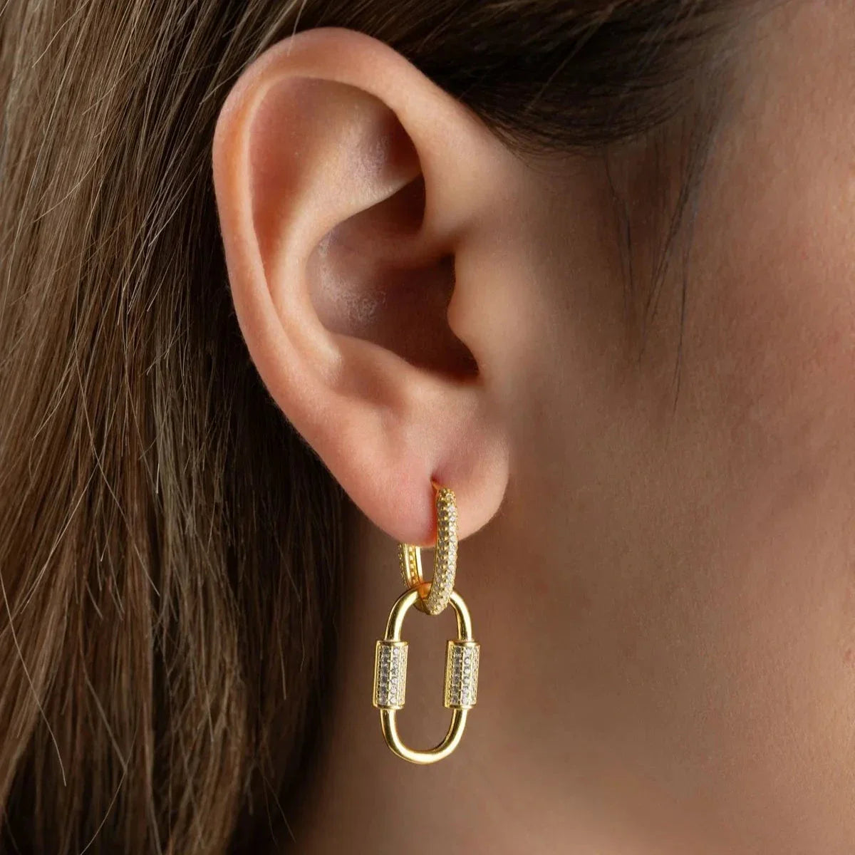 OVAL ZIRKONIA OHRRING | 925 SILBER