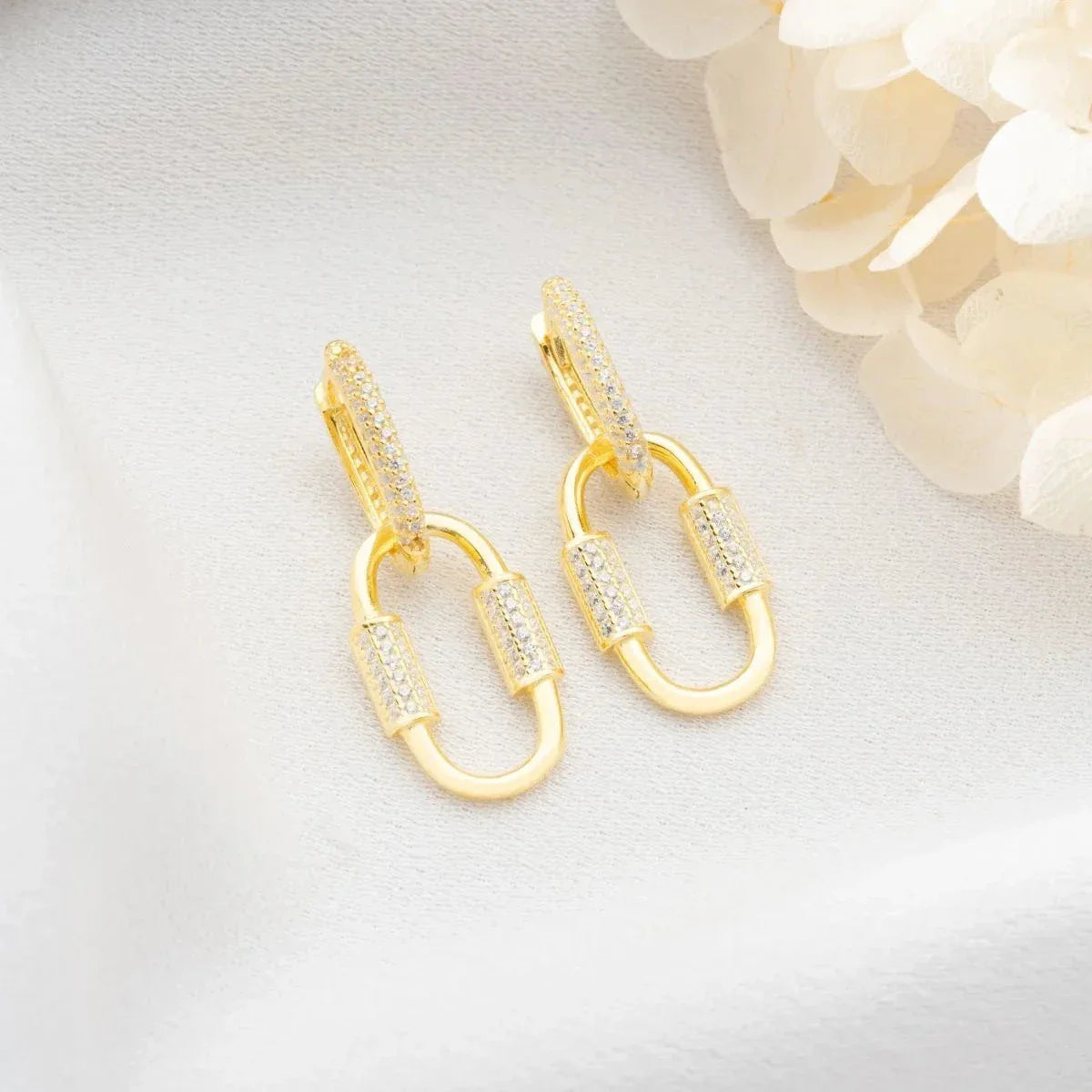 OVAL ZIRKONIA OHRRING | 925 SILBER