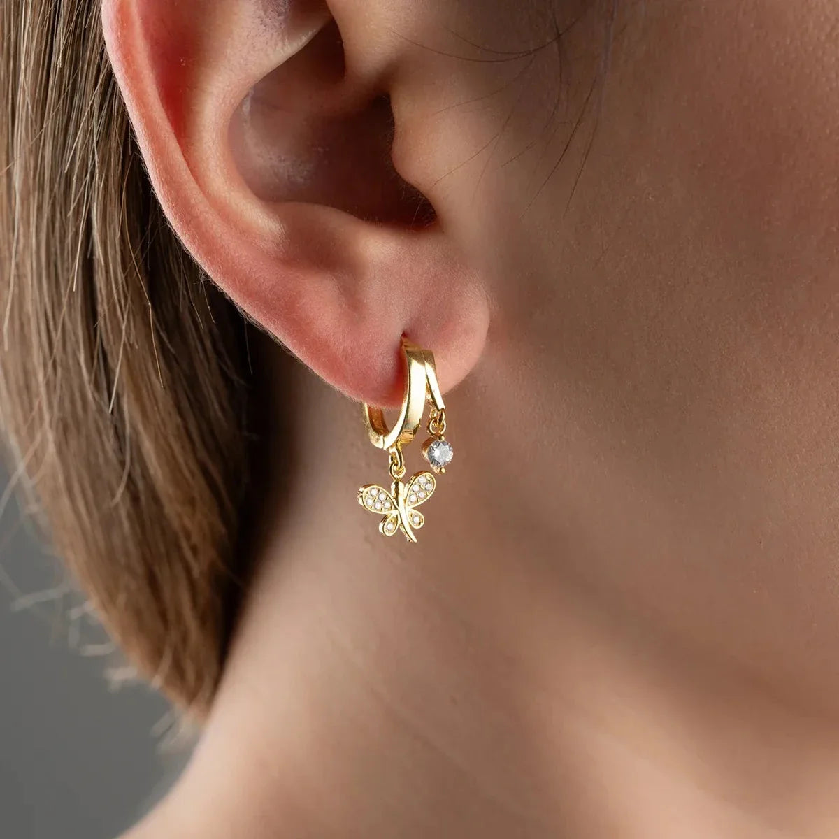 LIBELLE & ZIRKONIA OHRRINGE | 925 SILBER