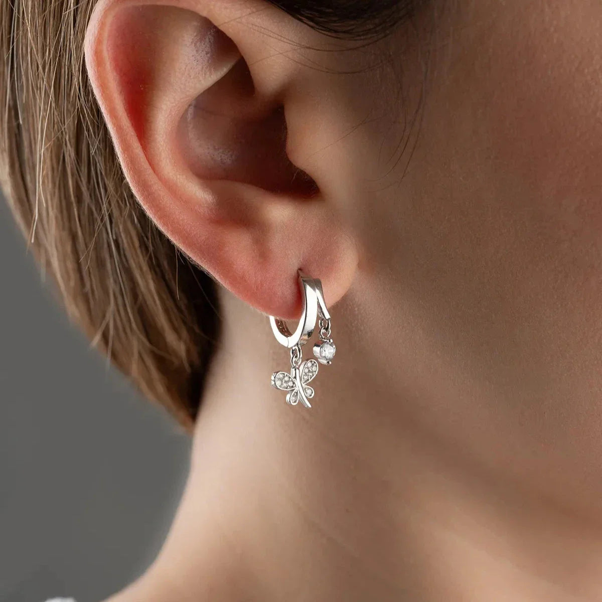 LIBELLE & ZIRKONIA OHRRINGE | 925 SILBER