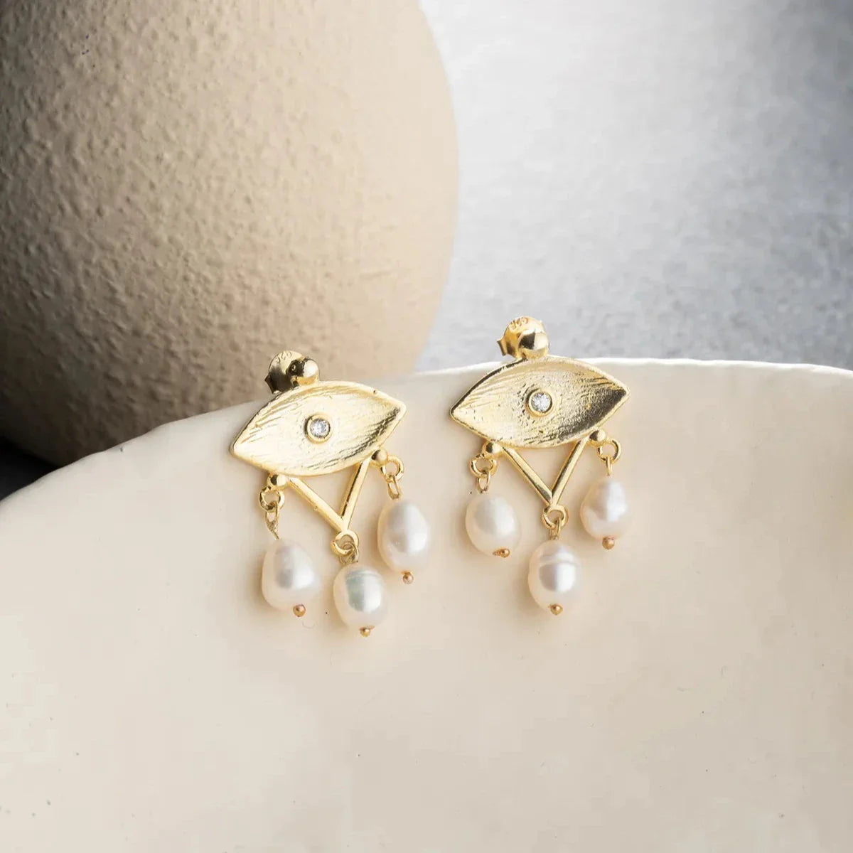 PERLENAUGEN OHRRINGE | 925 SILBER