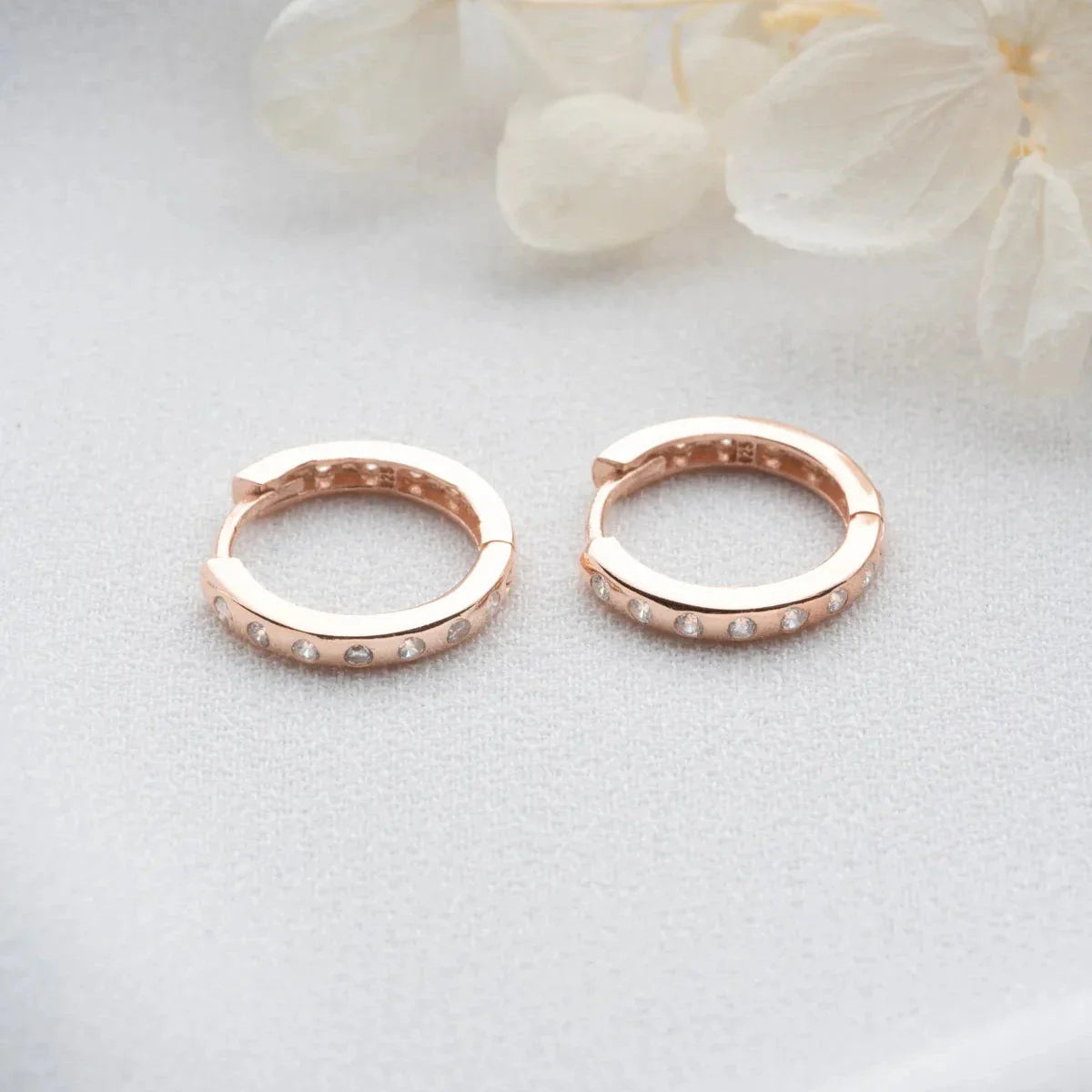 MINI CREOLEN ZIRKONIA OHRRING | 925 SILBER