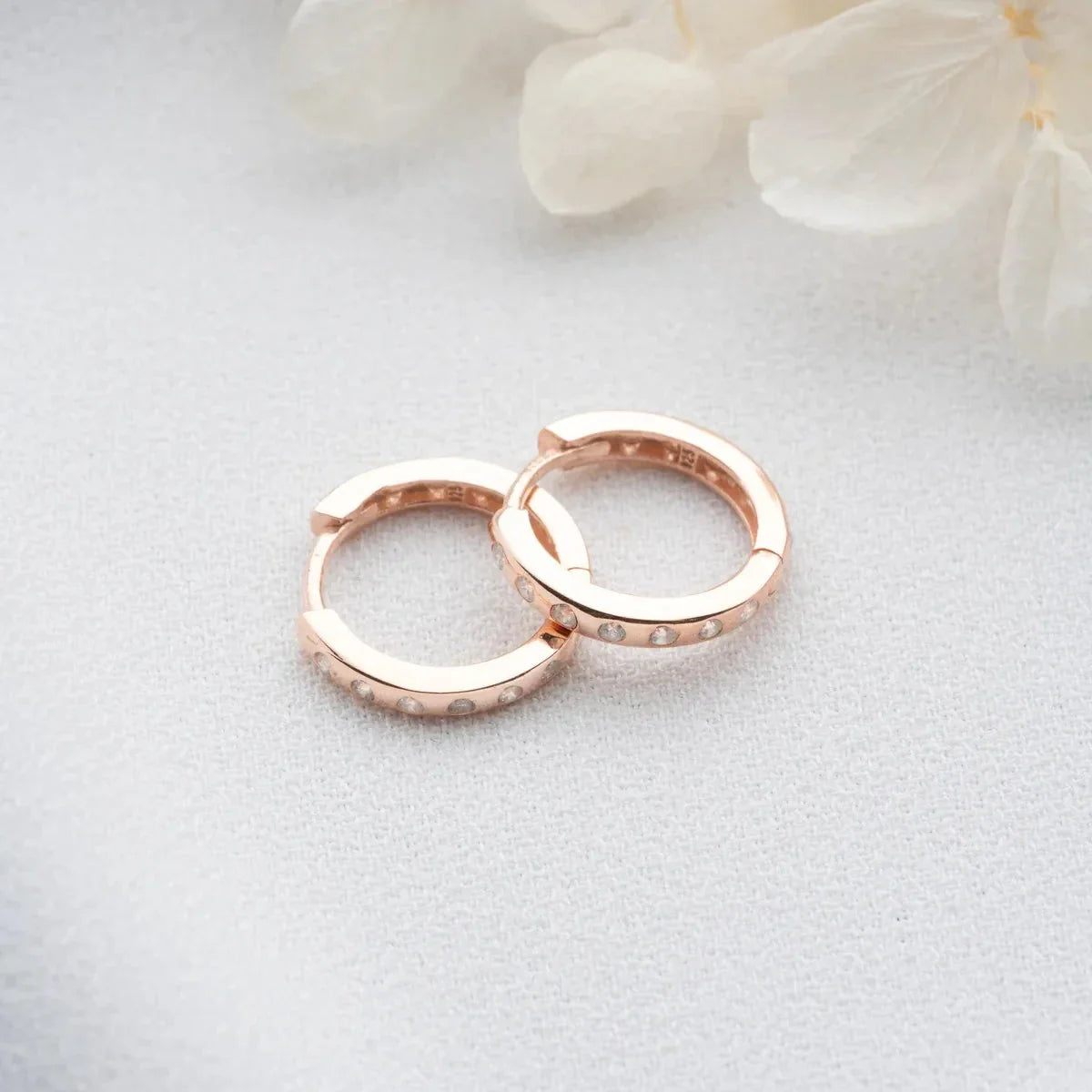 MINI CREOLEN ZIRKONIA OHRRING | 925 SILBER