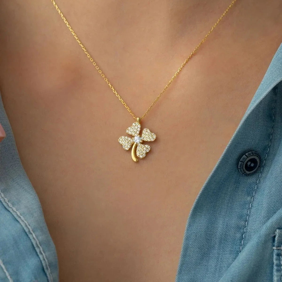 DIAMOND KLEE HALSKETTE | 925 SILBER