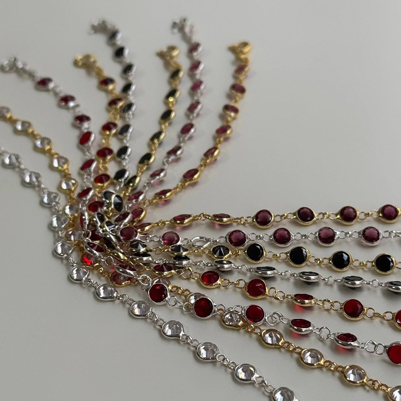 WHITE STONE BUCHSTABEN PARTNERARMBAND | 925 SILBER