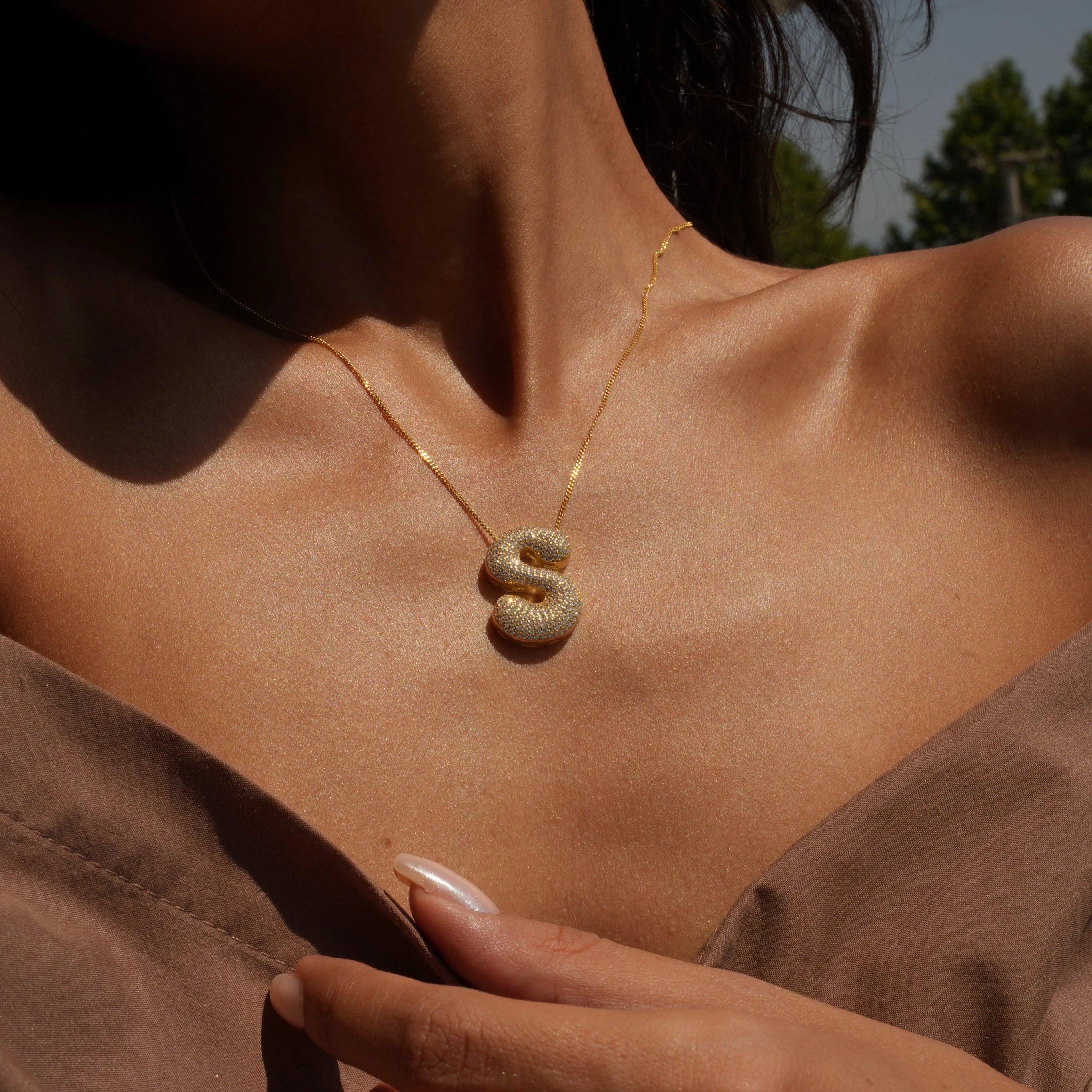 ICON BOMB ZIRKONIA BUCHSTABEN HALSKETTE | 925 SILBER