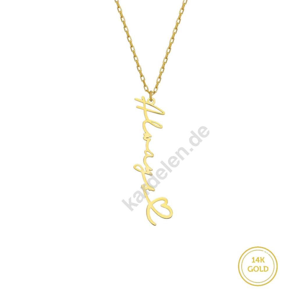 14K GOLD HERZ SYMBOL NAMENSKETTE (8603023901015)