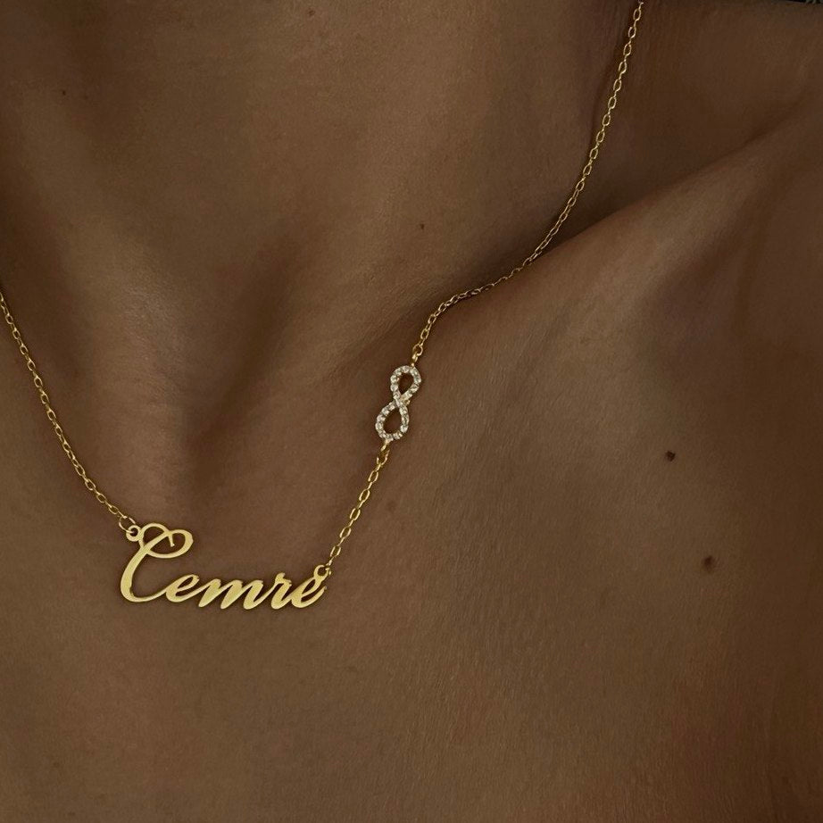 Name necklace with infinity symbol | 925 silver