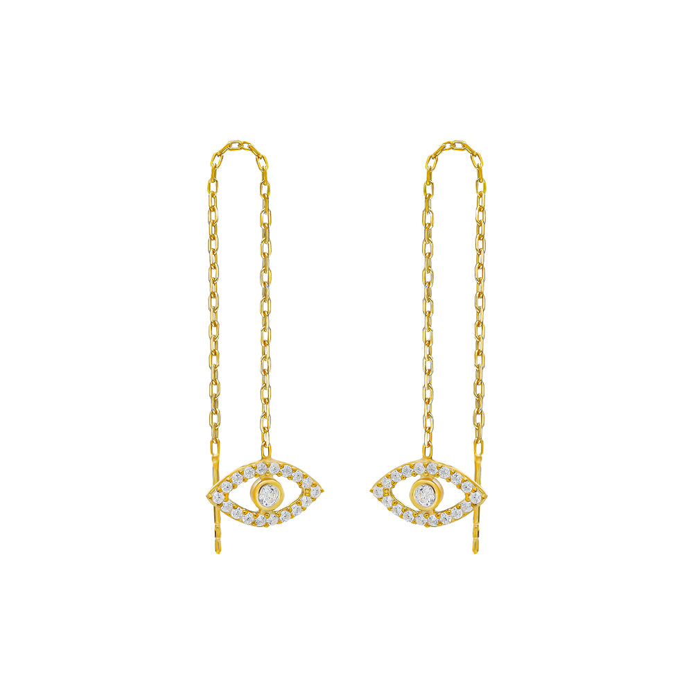 ZIRKONIA AUGE OHRRINGE | 925 SILBER