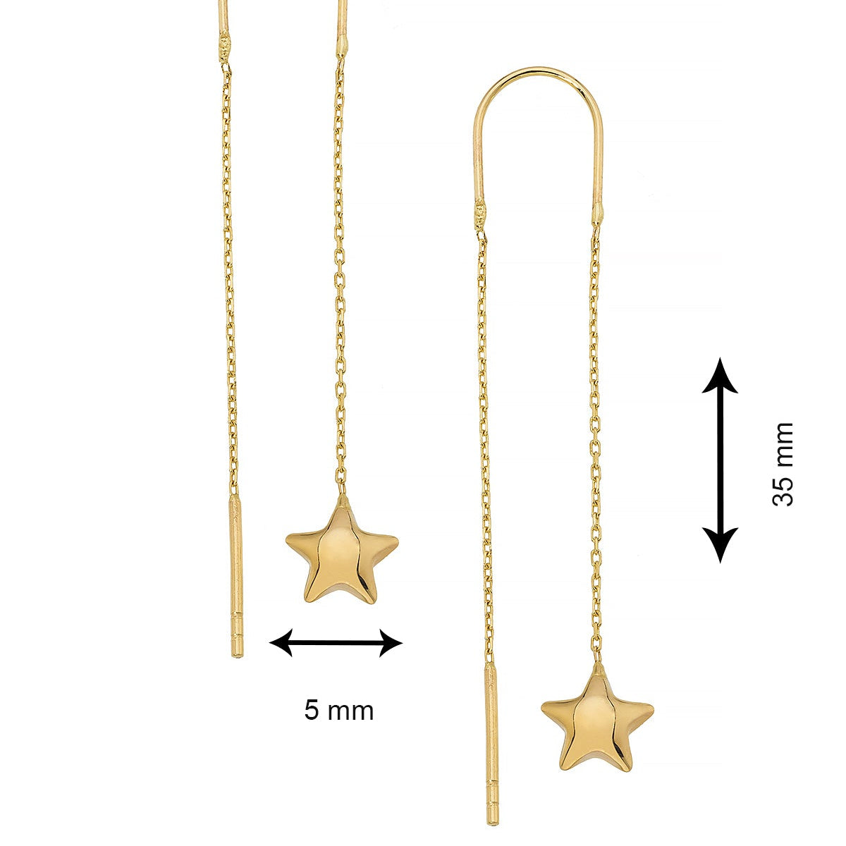 STARGAZING SCHWINGEND OHRRINGE | 14K GOLD