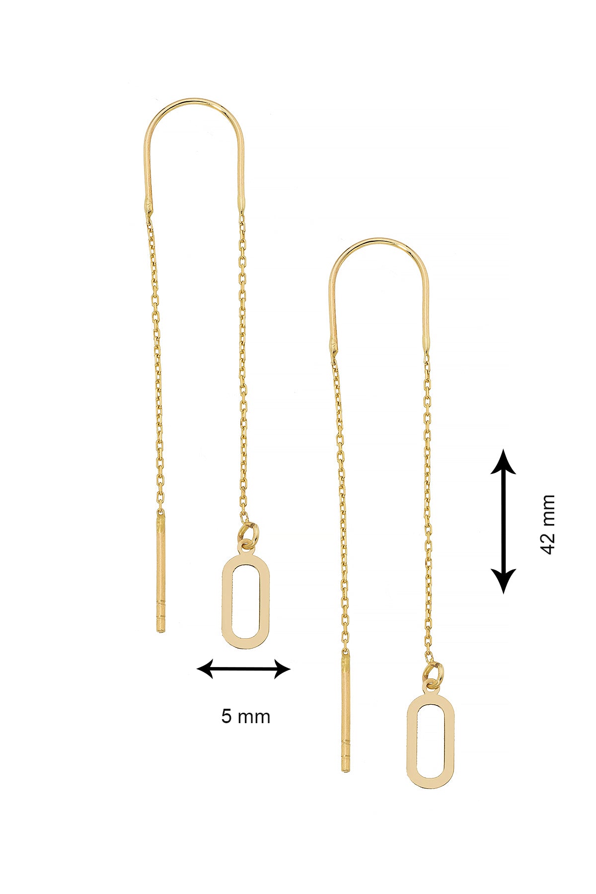 SCHWINGENDE ELLIPSE OHRRINGE | 14K GOLD