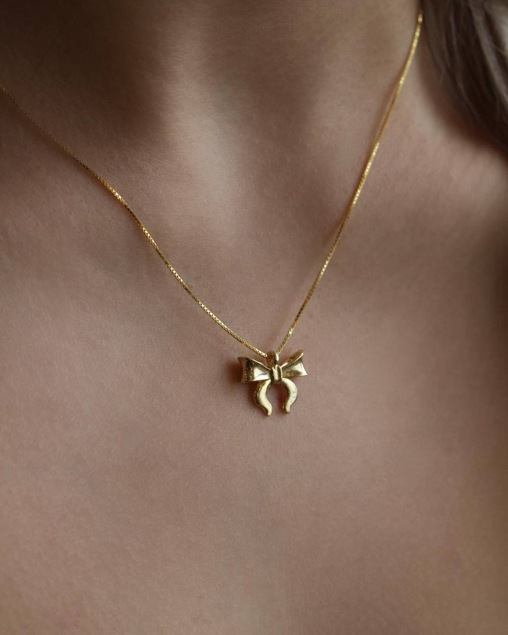 SWEET BOW NECKLACE | 925 SILBER