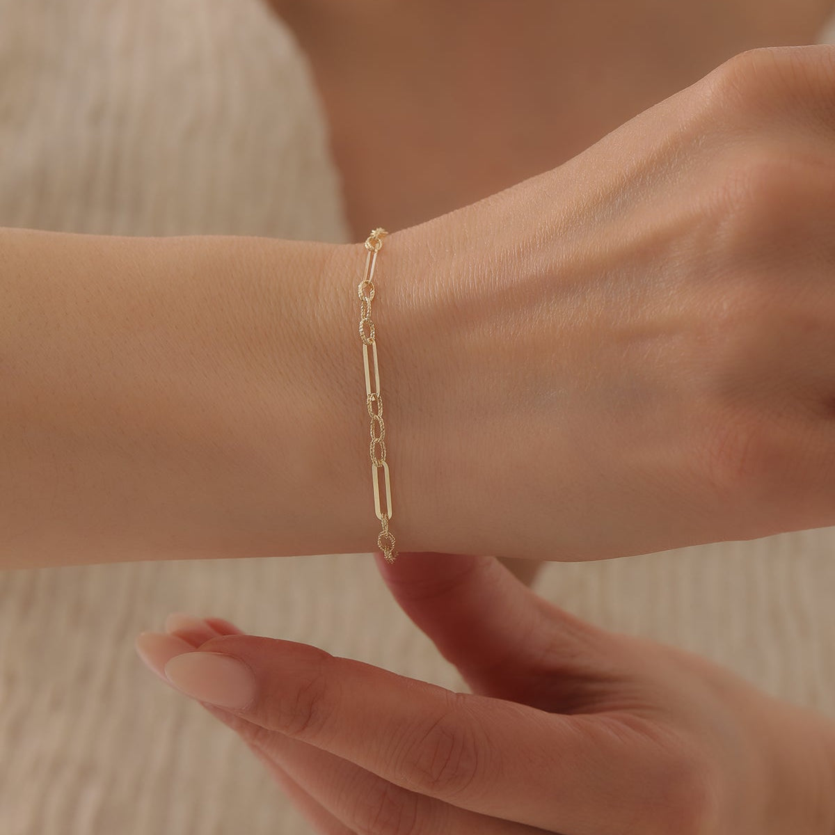 FUNKELNDE BÜROKLAMMERKETTE | 14K GOLD