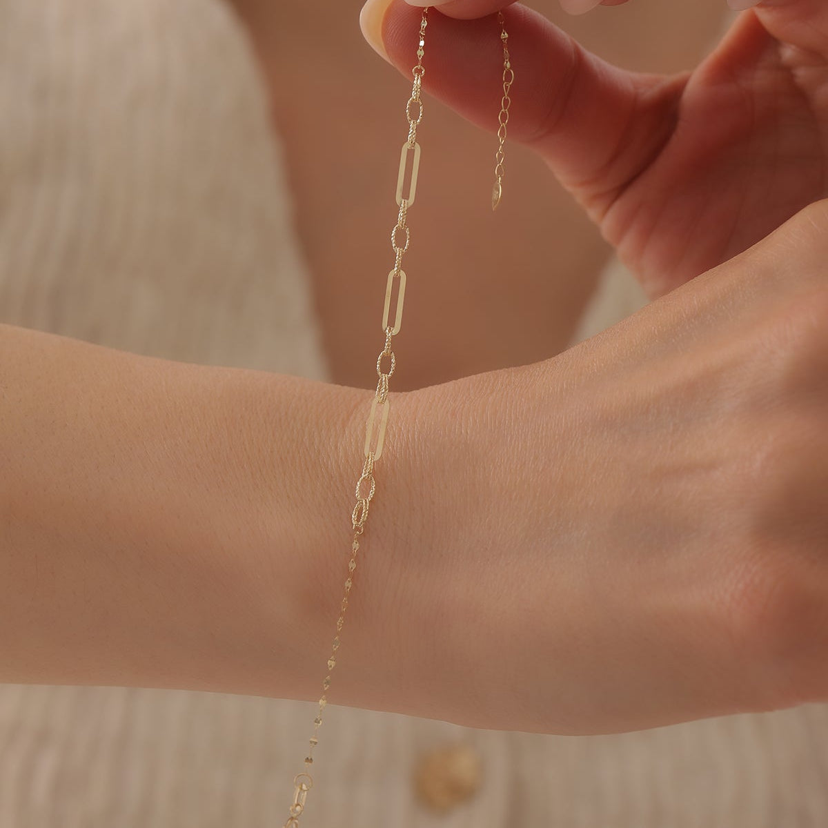 FUNKELNDE BÜROKLAMMERKETTE | 14K GOLD