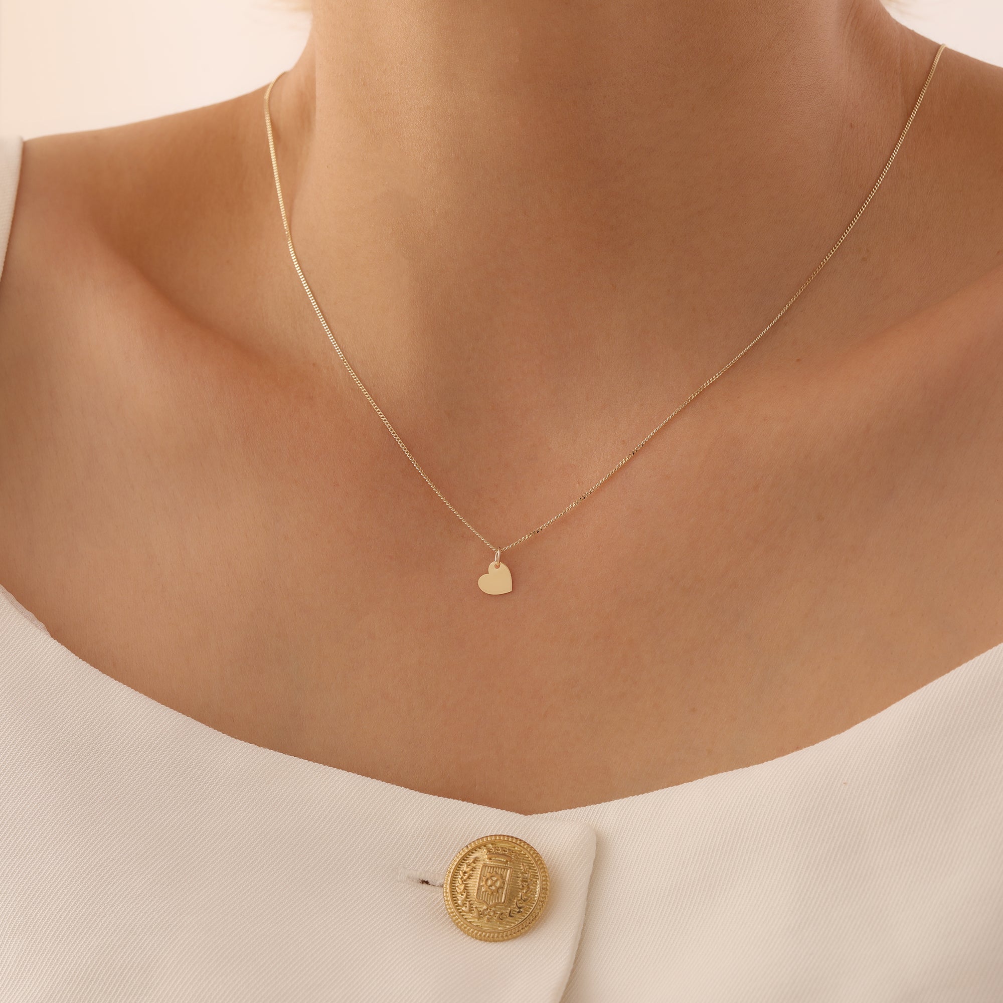 MINIMALE KETTE MIT HERZDETAIL HALSKETTE | 14K GOLD