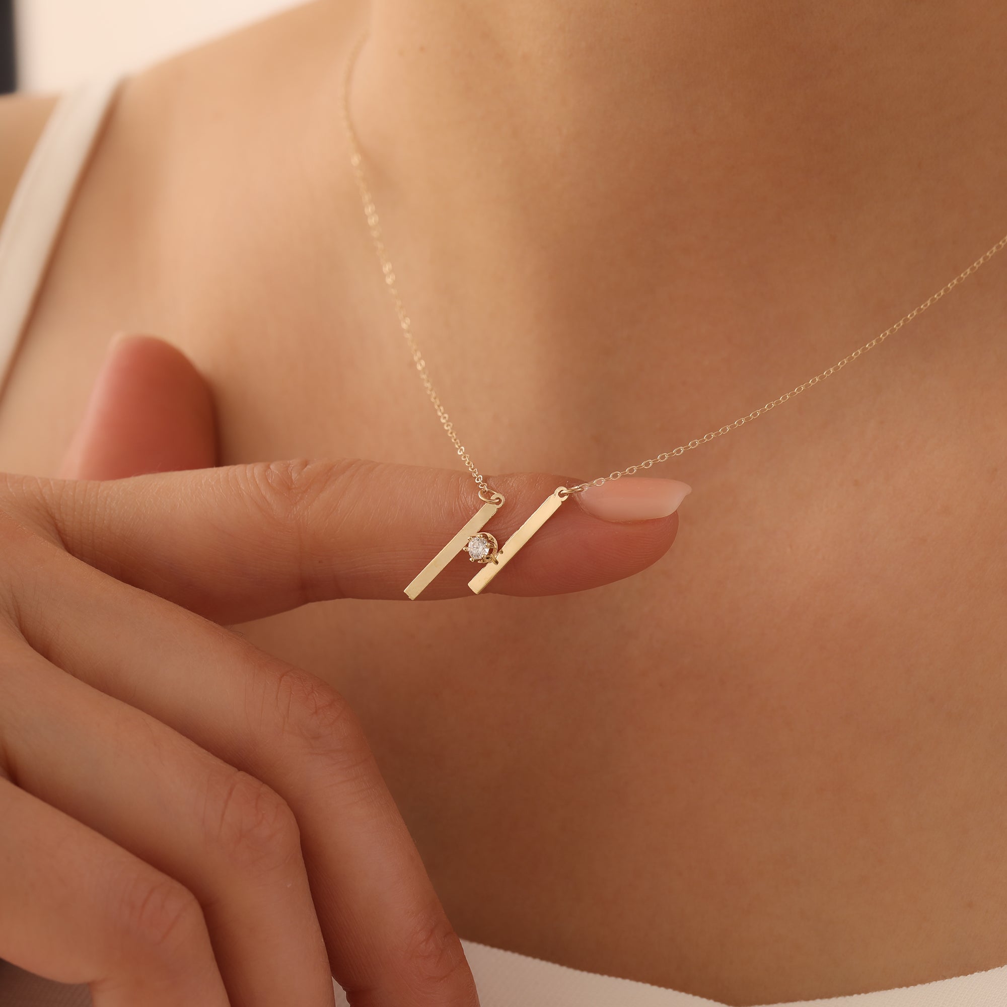 BALANCE HALSKETTE MIT ZİRKONSTEIN | 14K GOLD