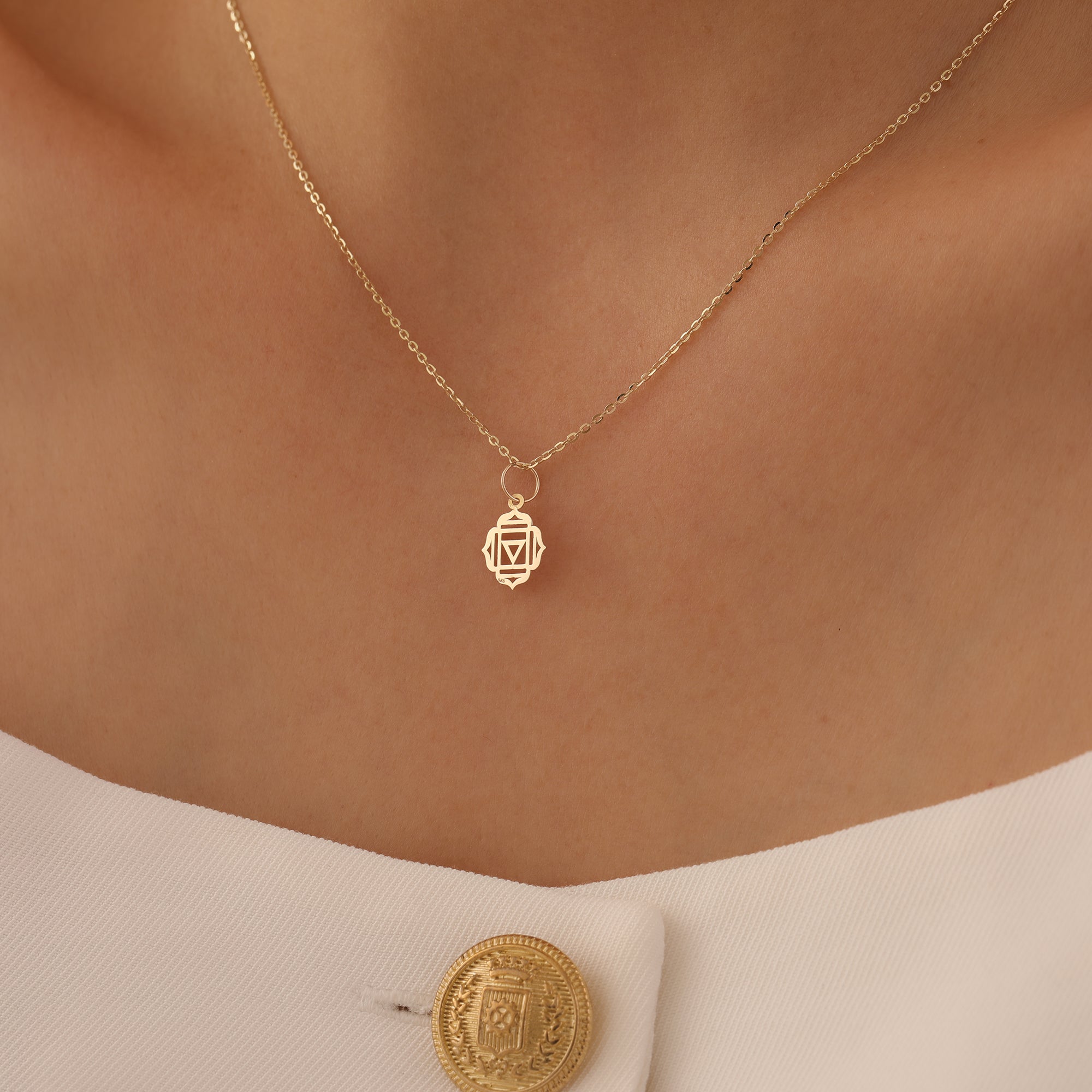 MINIMAL CHAKRA BALANCE ENERGIE ANHÄNGER | 14K GOLD