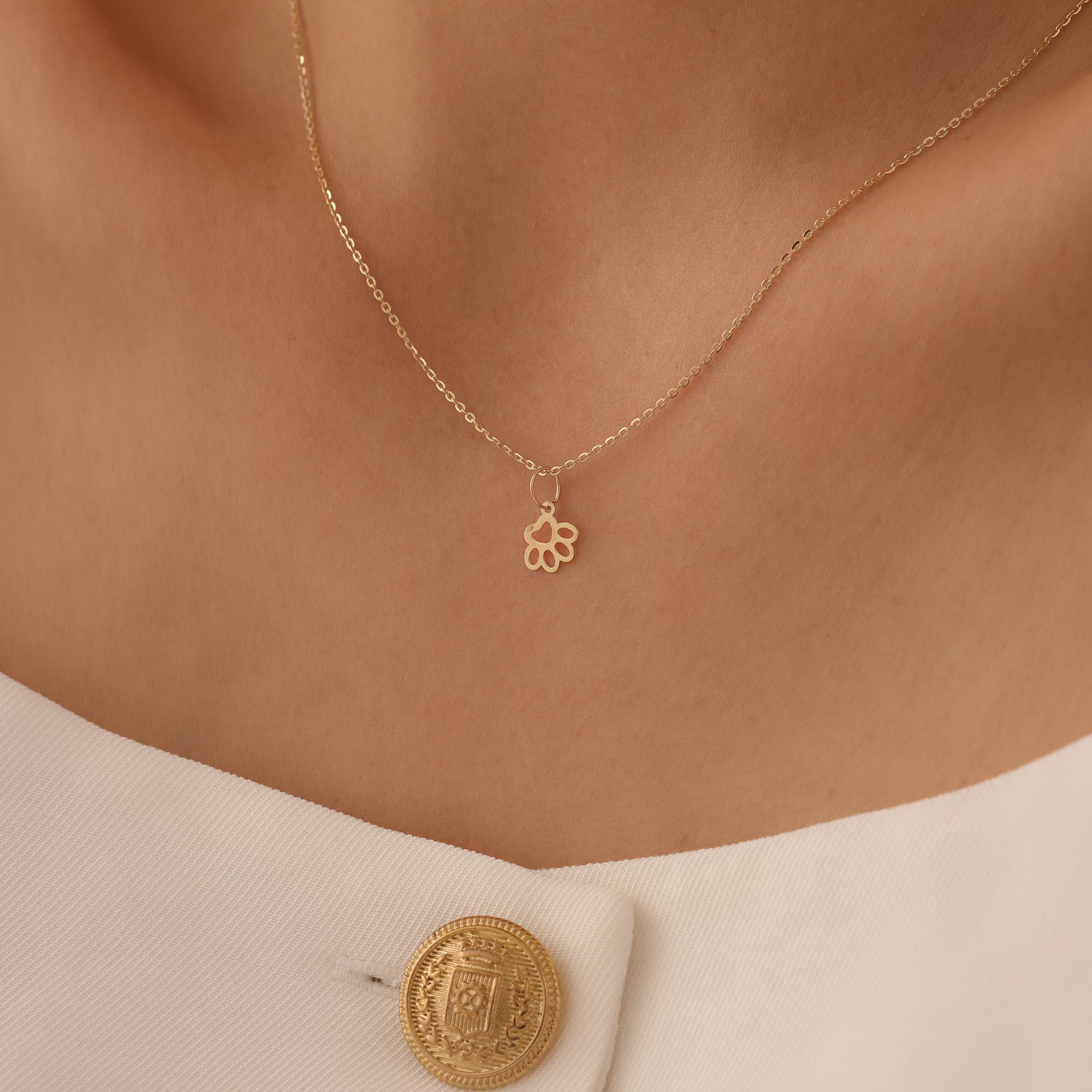 MINIMAL SÜSSES PFOTE ANHÄNGER | 14K GOLD