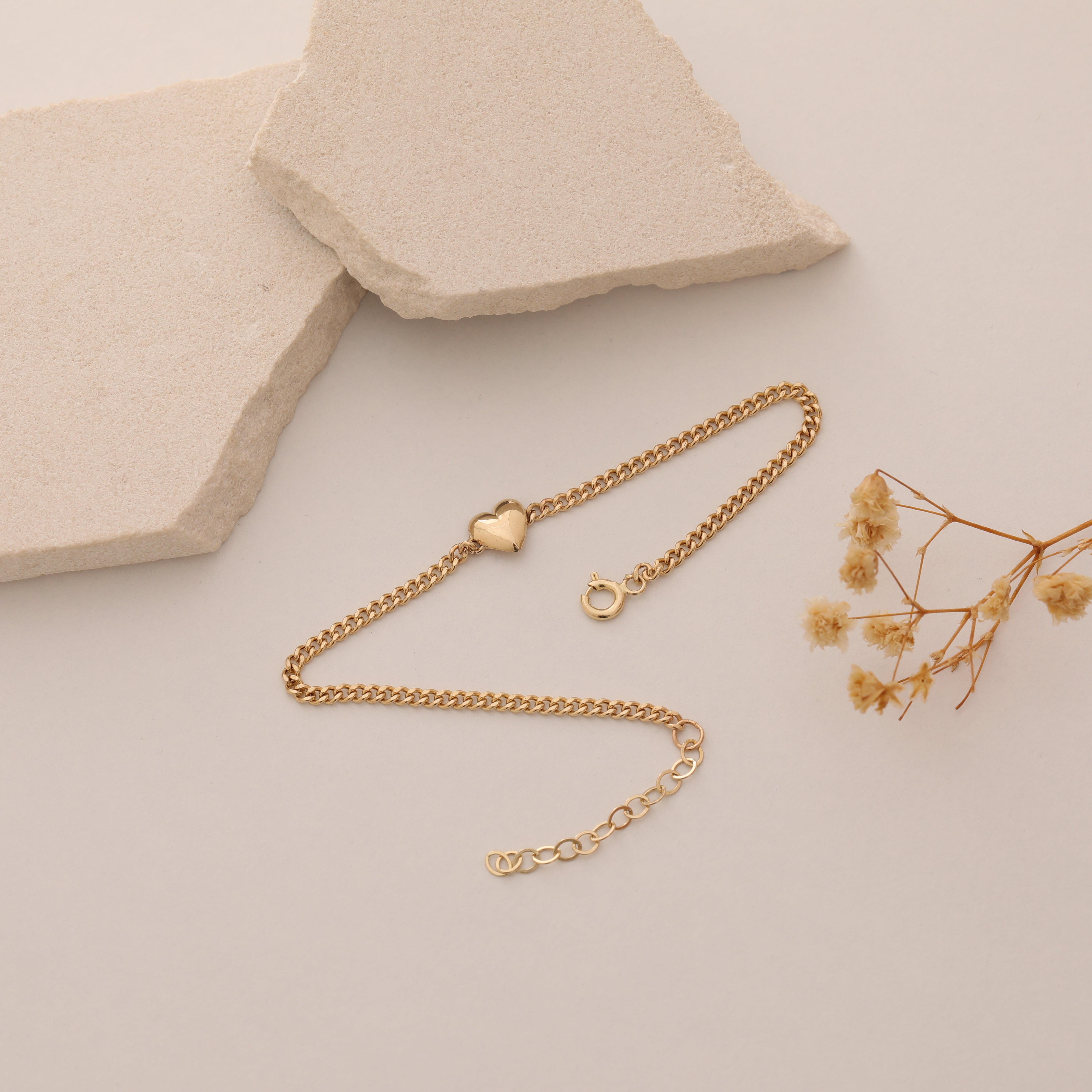 MINIMAL HERZ KETTE ARMKETTE | 14K GOLD