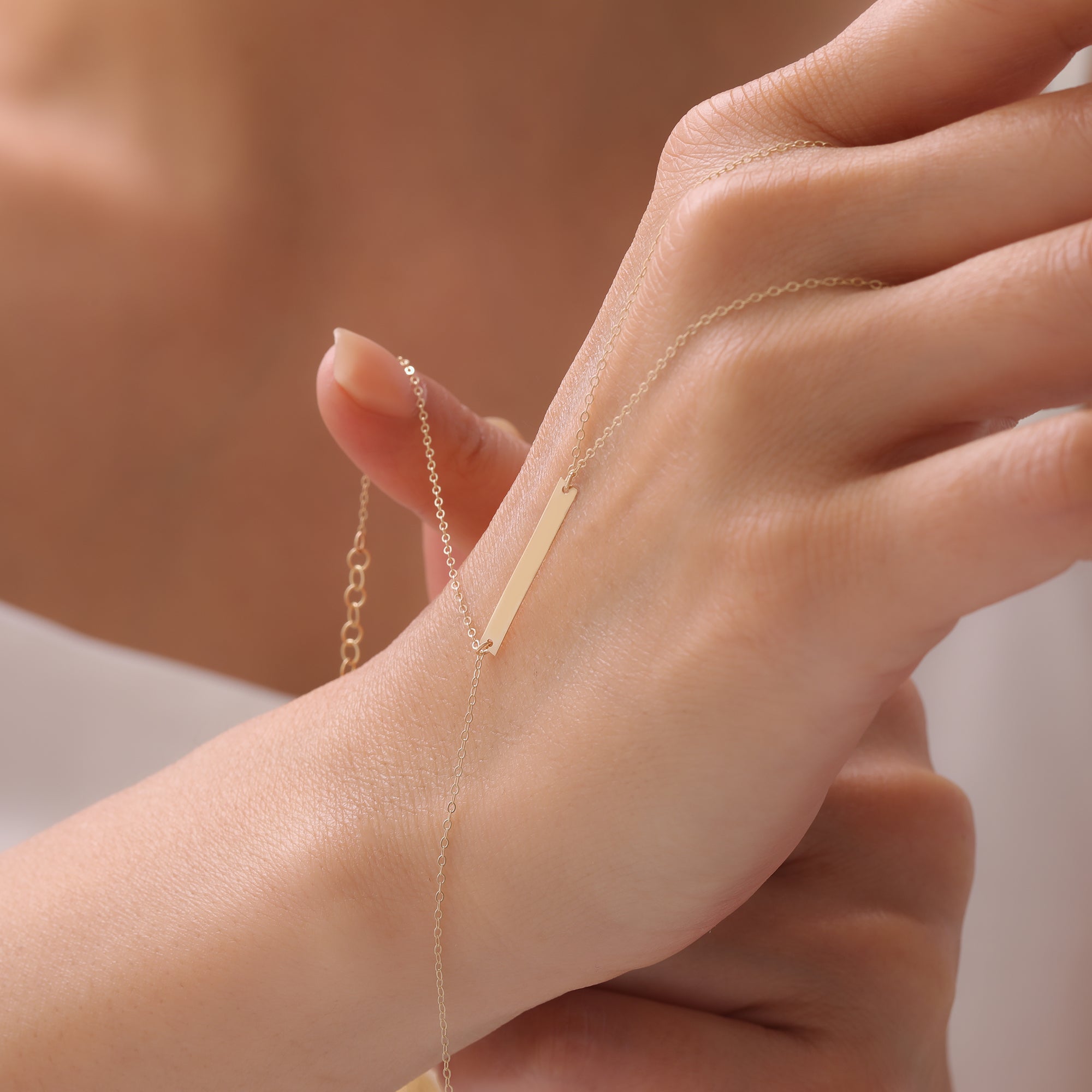 LINIEN HANDKETTE | 14K GOLD